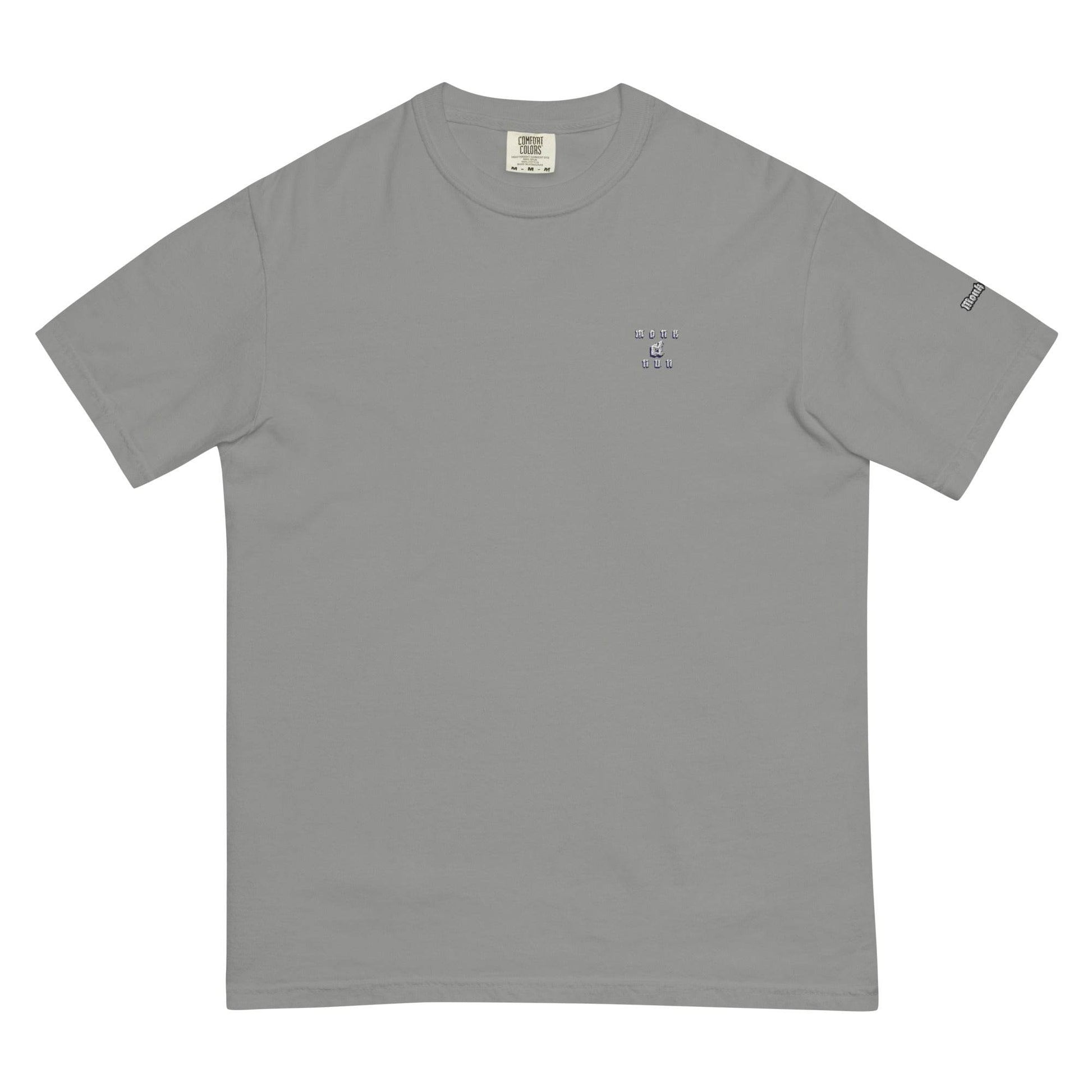 Unisex garment-dyed heavyweight 100% cotton t-shirt Design #1 - Monk&Nun UnisexClothing