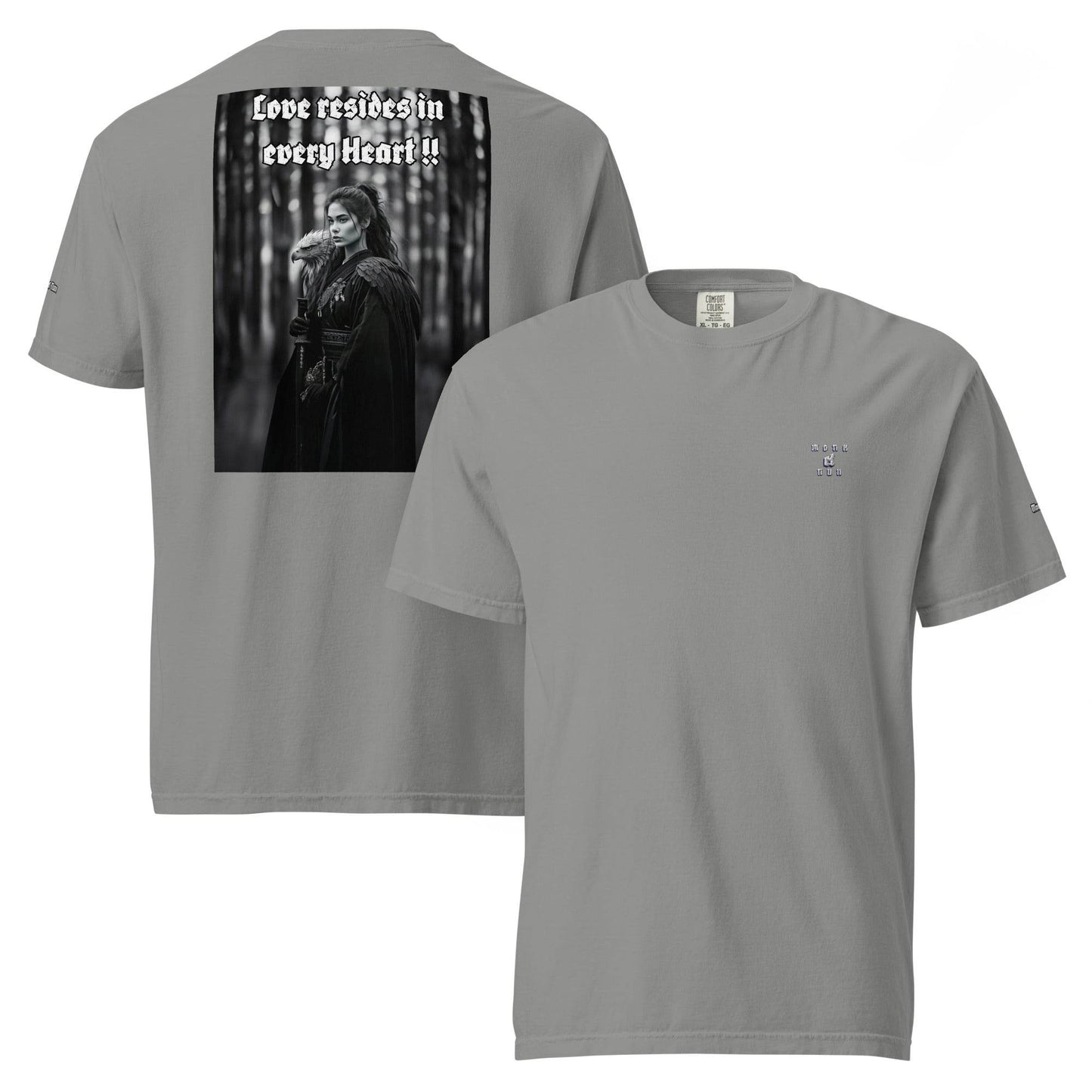 Unisex garment-dyed heavyweight 100% cotton t-shirt Design #1 - Monk&Nun UnisexClothing