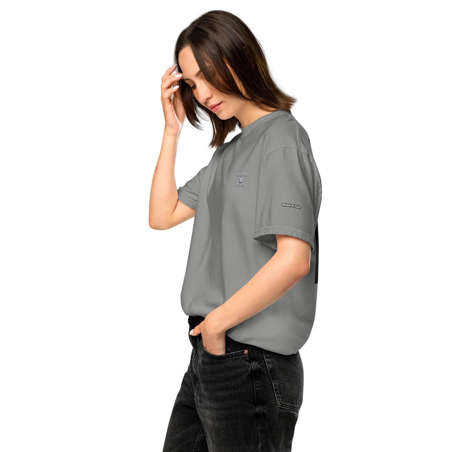 Unisex garment-dyed heavyweight 100% cotton t-shirt Design #1 - Monk&Nun UnisexClothing