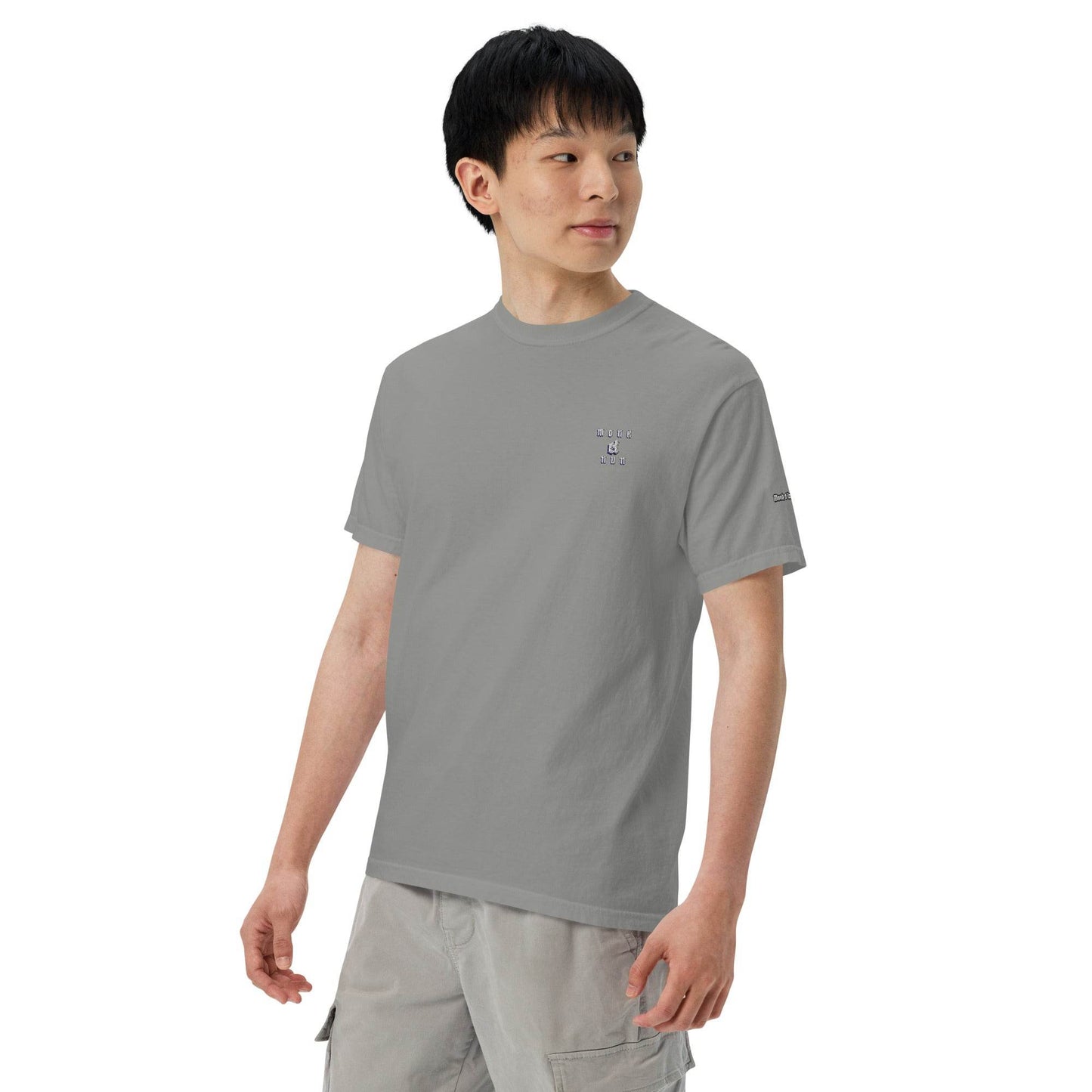 Unisex garment-dyed heavyweight 100% cotton t-shirt Always think positive - Monk&Nun UnisexClothing