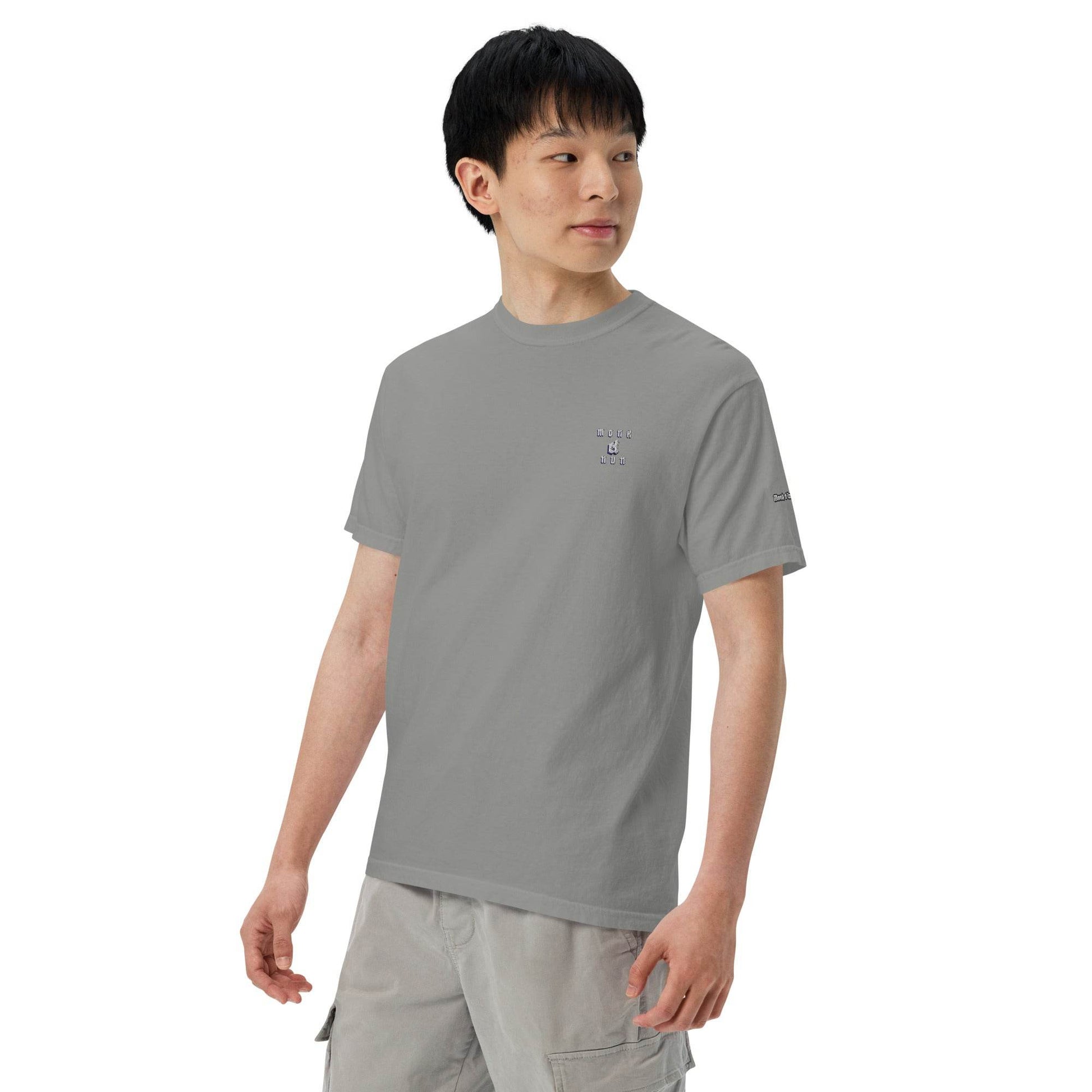 Unisex garment-dyed heavyweight 100% cotton t-shirt Always think positive - Monk&Nun UnisexClothing