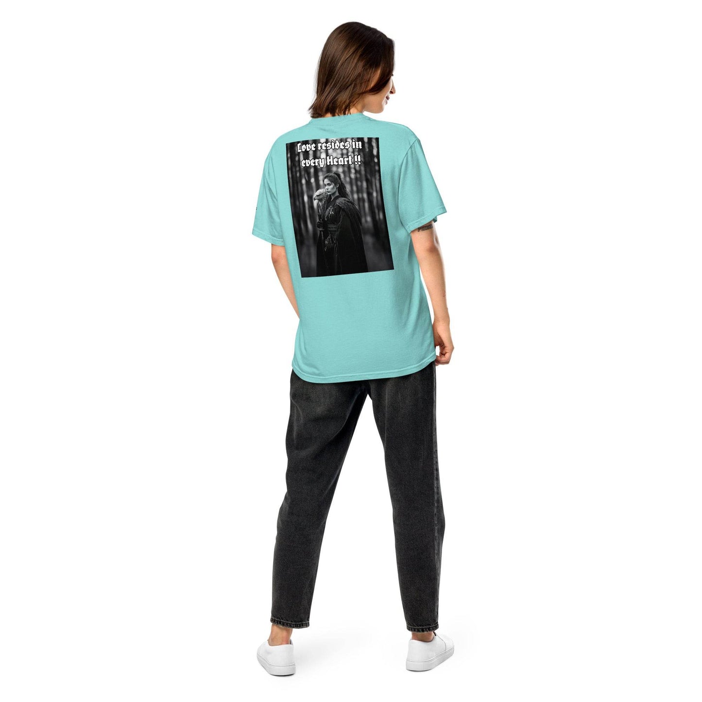 Unisex garment-dyed heavyweight 100% cotton t-shirt Design #1 - Monk&Nun UnisexClothing