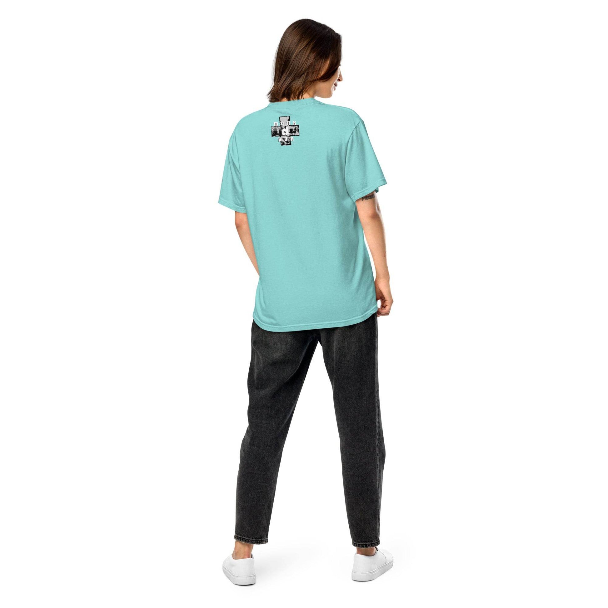 Unisex garment-dyed heavyweight 100% cotton t-shirt Always think positive - Monk&Nun UnisexClothing