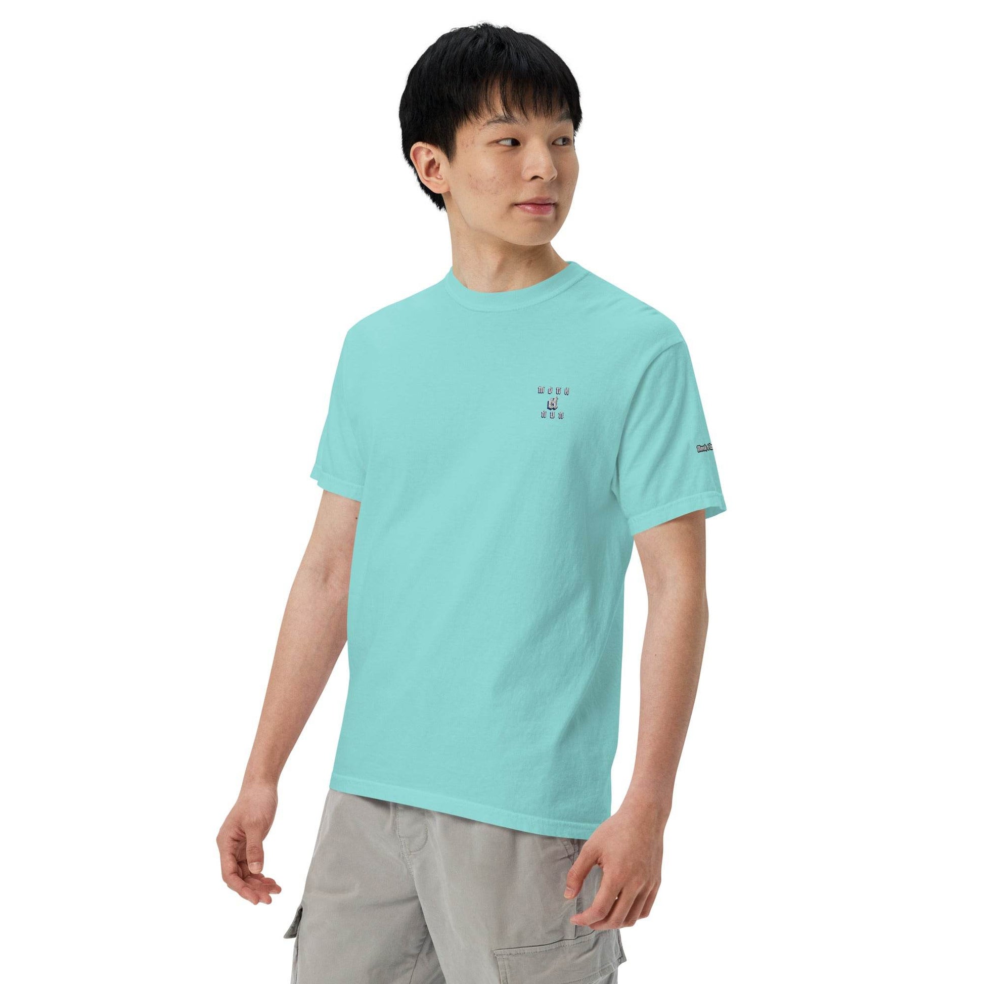 Unisex garment-dyed heavyweight 100% cotton t-shirt Design #14 - Monk&Nun UnisexClothing