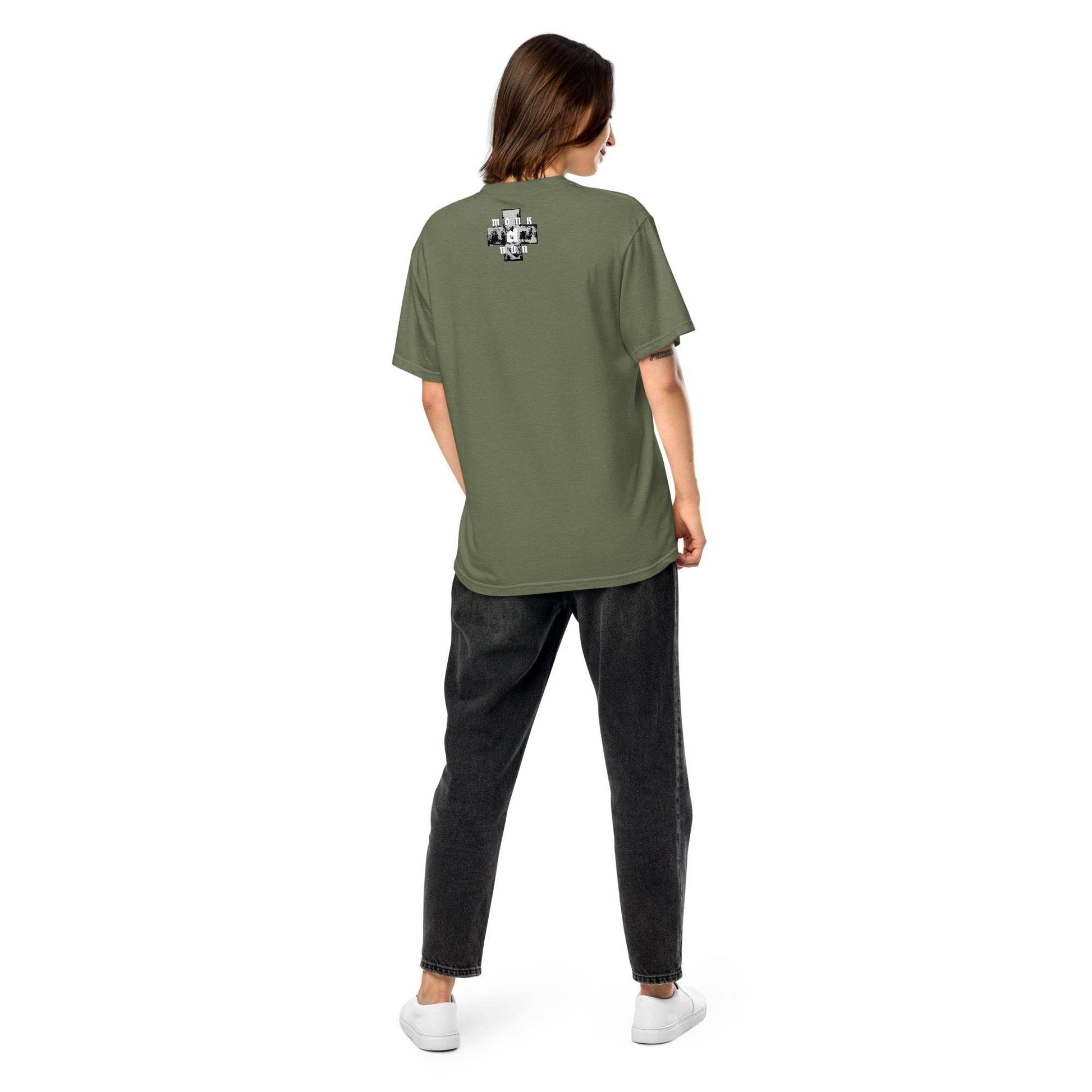 Unisex garment-dyed heavyweight 100% cotton t-shirt Always think positive - Monk&Nun UnisexClothing