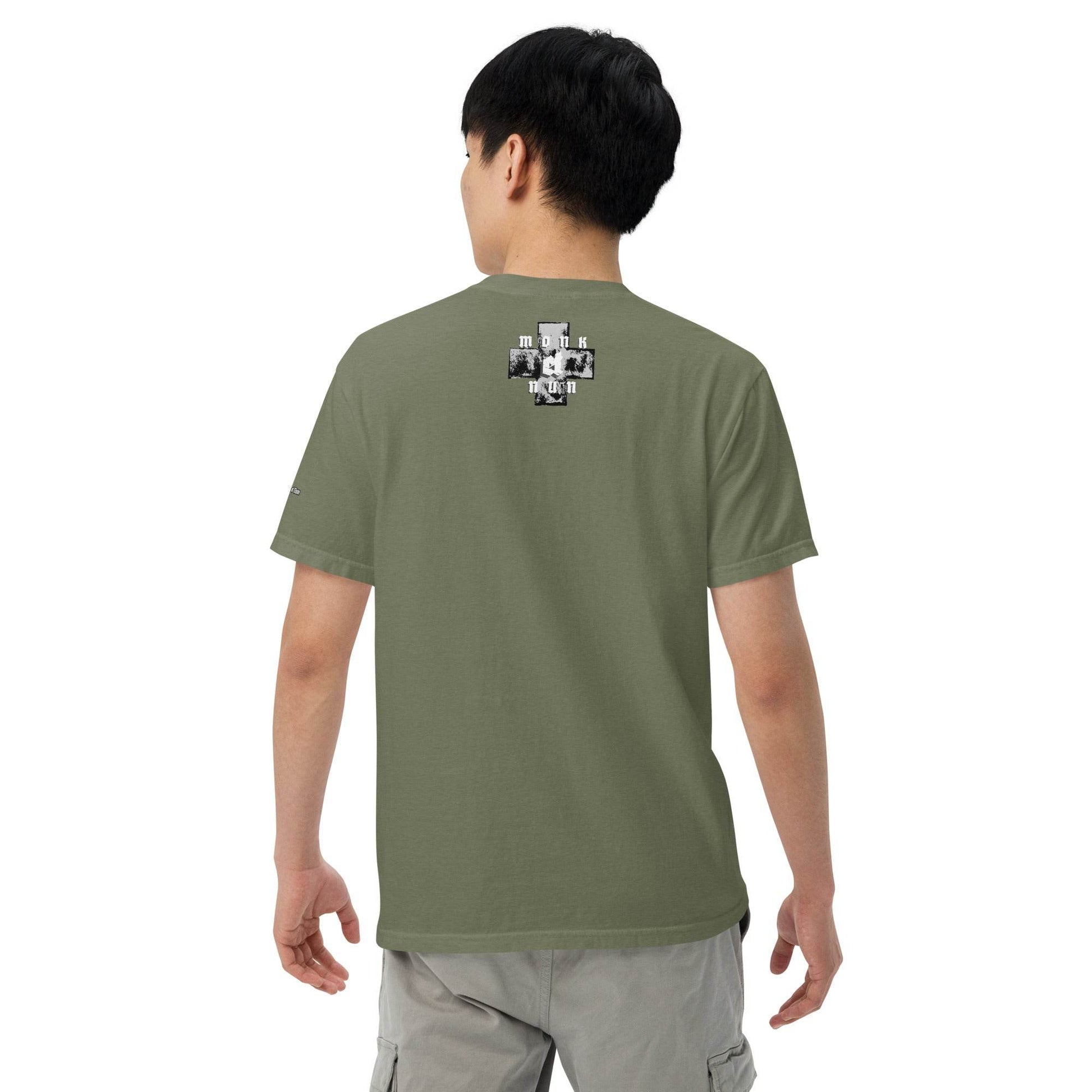 Unisex garment-dyed heavyweight 100% cotton t-shirt Always think positive - Monk&Nun UnisexClothing