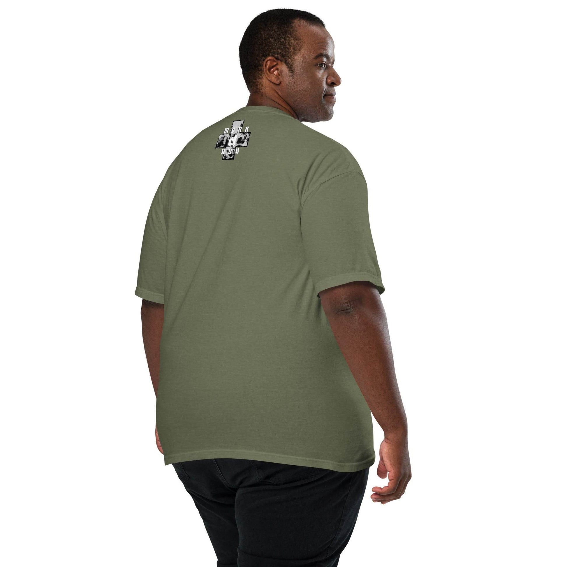 Unisex garment-dyed heavyweight 100% cotton t-shirt Always think positive - Monk&Nun UnisexClothing