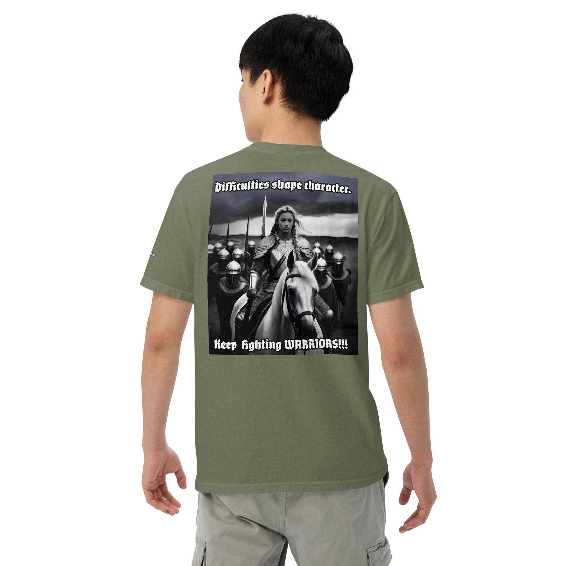 Unisex garment-dyed heavyweight 100% cotton t-shirt Design #14 - Monk&Nun UnisexClothing
