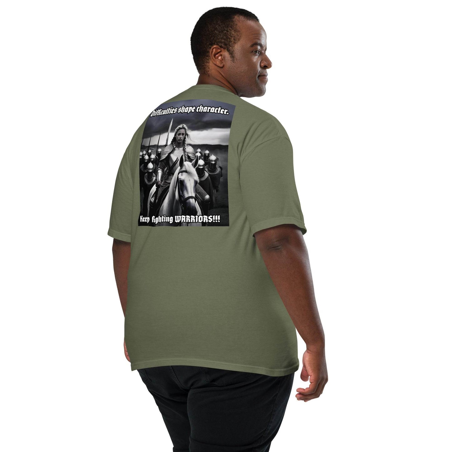 Unisex garment-dyed heavyweight 100% cotton t-shirt Design #14 - Monk&Nun UnisexClothing
