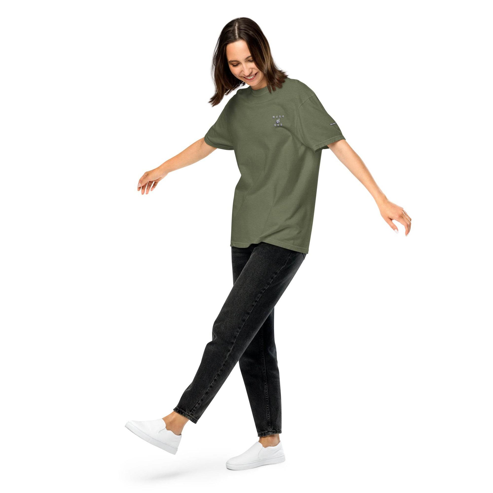 Unisex garment-dyed heavyweight 100% cotton t-shirt Design #3 - Monk&Nun UnisexClothing