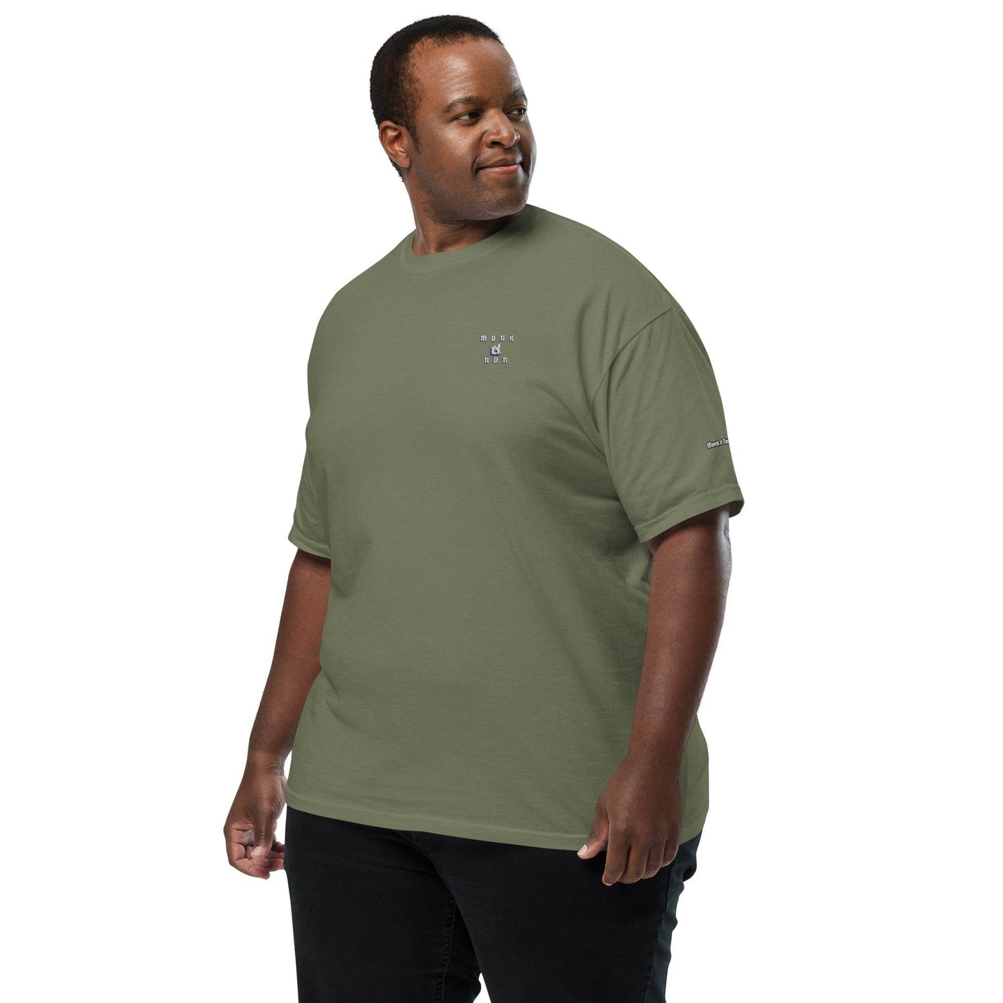 Unisex garment-dyed heavyweight 100% cotton t-shirt Design #14 - Monk&Nun UnisexClothing