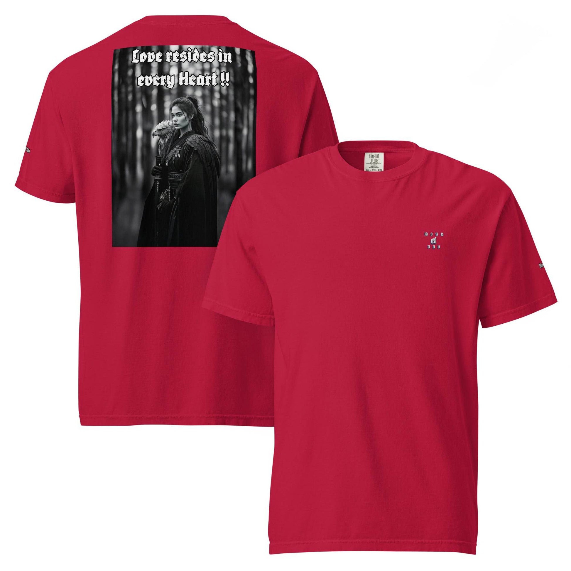 Unisex garment-dyed heavyweight 100% cotton t-shirt Design #1 - Monk&Nun UnisexClothing