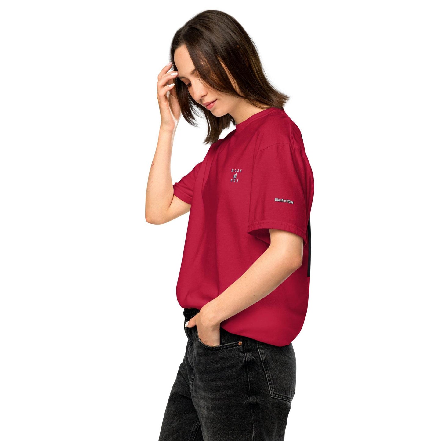 Unisex garment-dyed heavyweight 100% cotton t-shirt Design #1 - Monk&Nun UnisexClothing