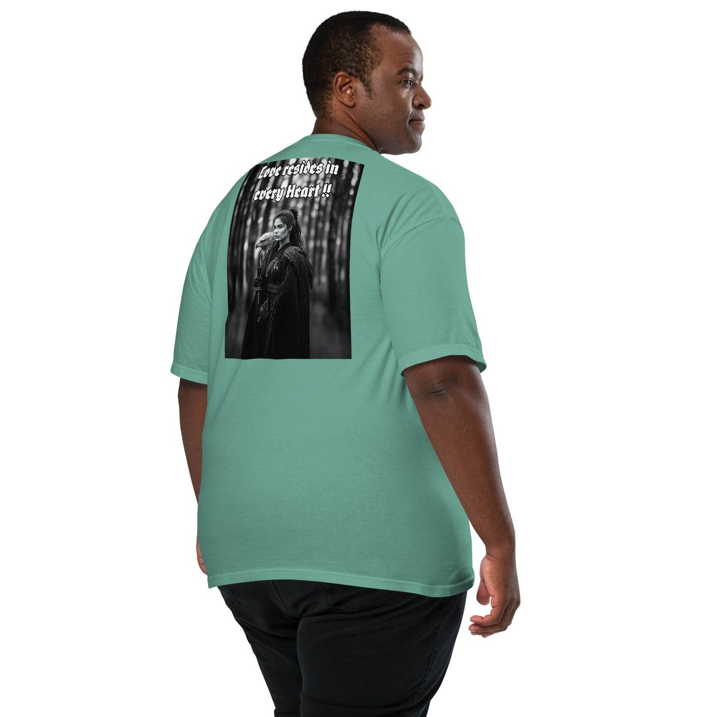 Unisex garment-dyed heavyweight 100% cotton t-shirt Design #1 - Monk&Nun UnisexClothing