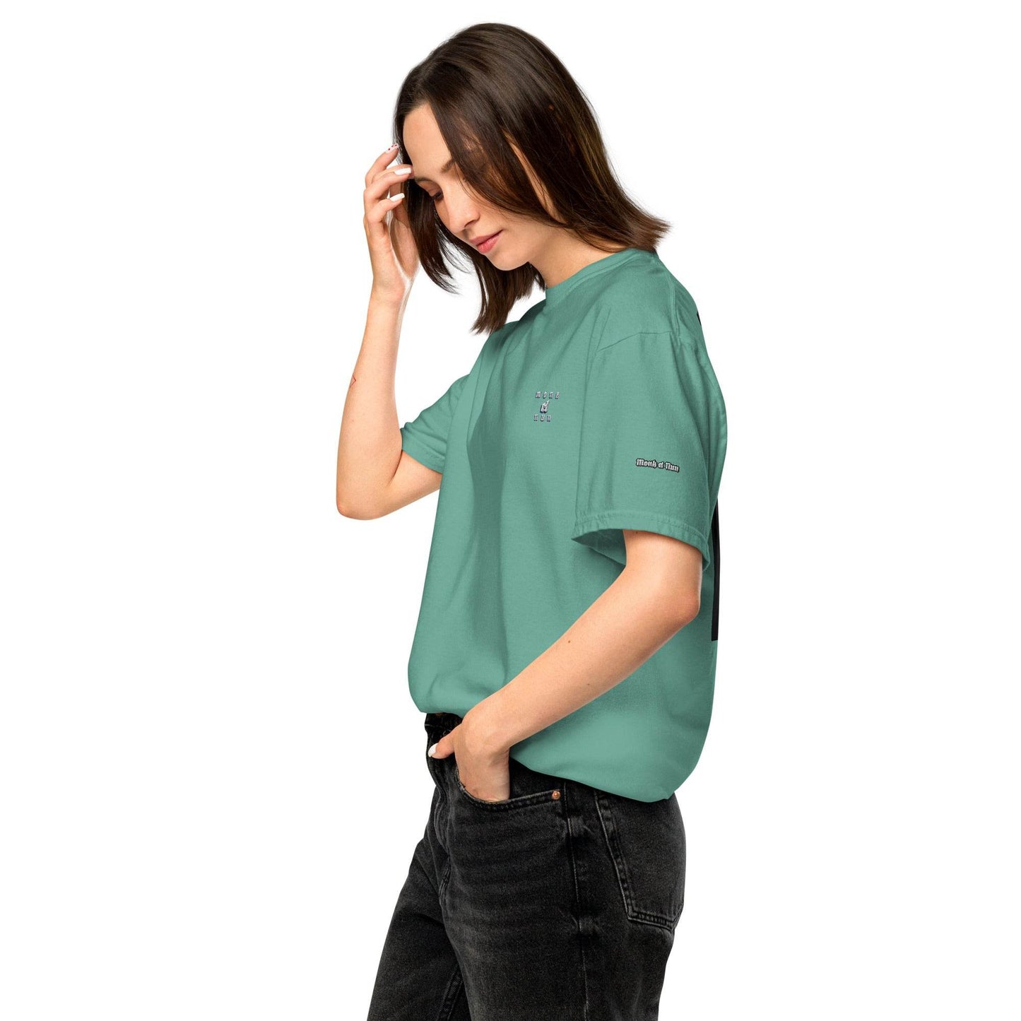 Unisex garment-dyed heavyweight 100% cotton t-shirt Design #1 - Monk&Nun UnisexClothing