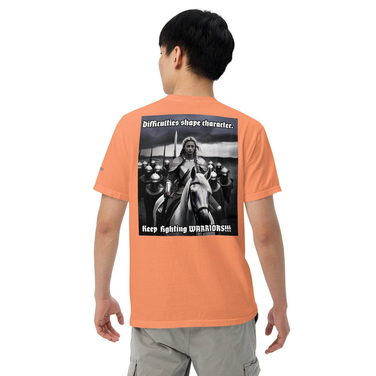 Unisex garment-dyed heavyweight 100% cotton t-shirt Design #14 - Monk&Nun UnisexClothing