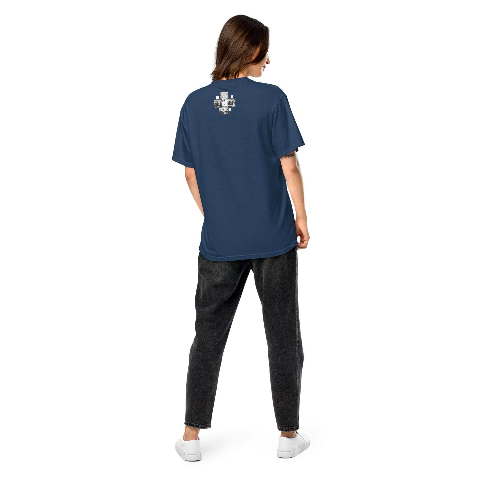 Unisex garment-dyed heavyweight 100% cotton t-shirt Always think positive - Monk&Nun UnisexClothing