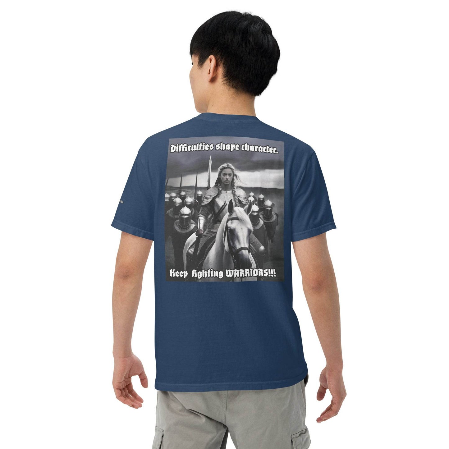 Unisex garment-dyed heavyweight 100% cotton t-shirt Design #14 - Monk&Nun UnisexClothing