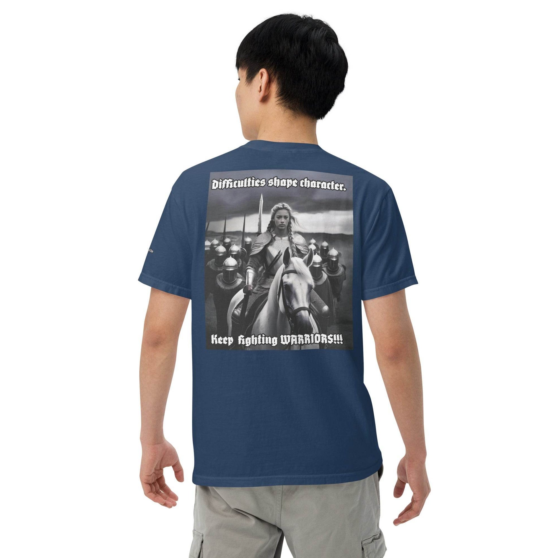 Unisex garment-dyed heavyweight 100% cotton t-shirt Design #14 - Monk&Nun UnisexClothing