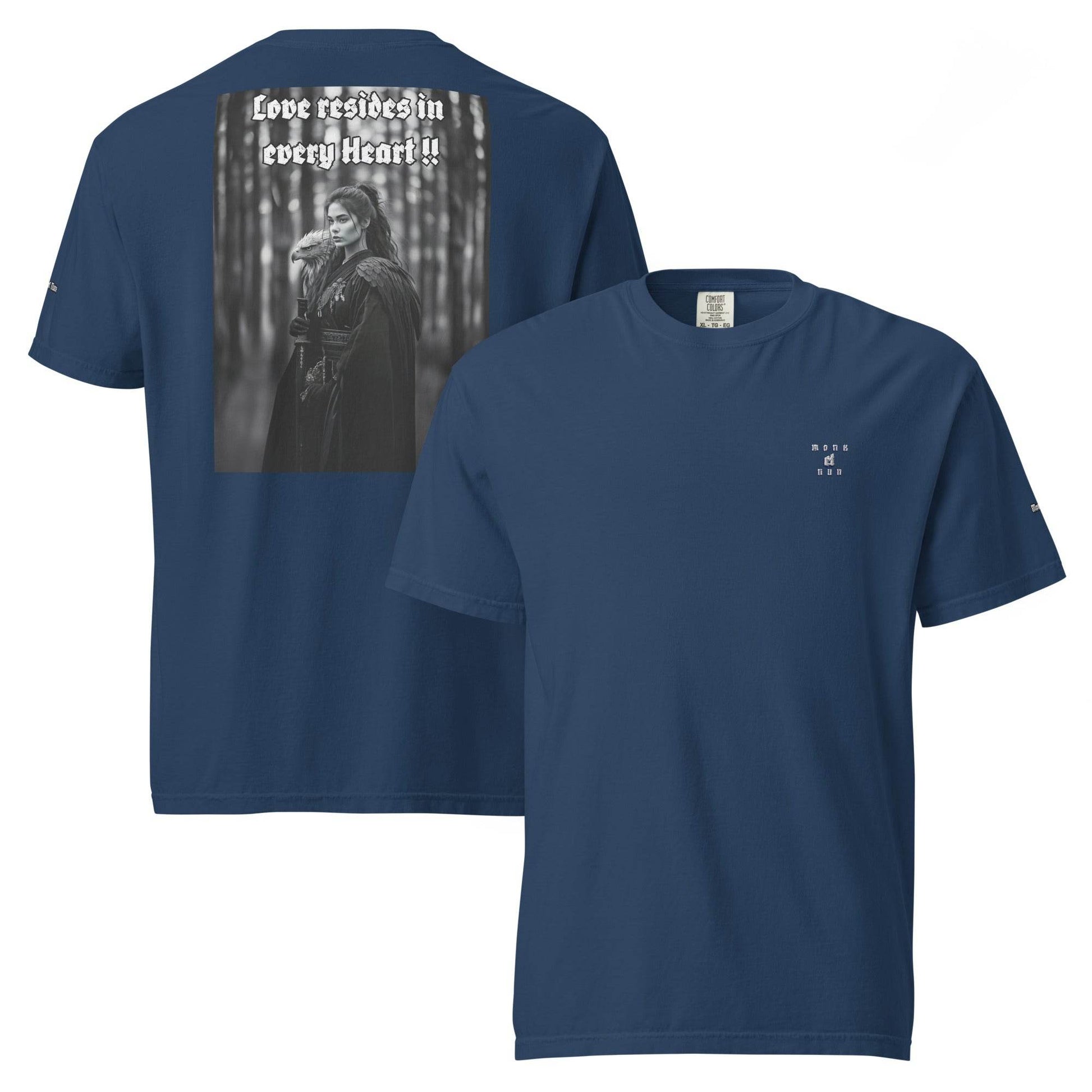 Unisex garment-dyed heavyweight 100% cotton t-shirt Design #1 - Monk&Nun UnisexClothing