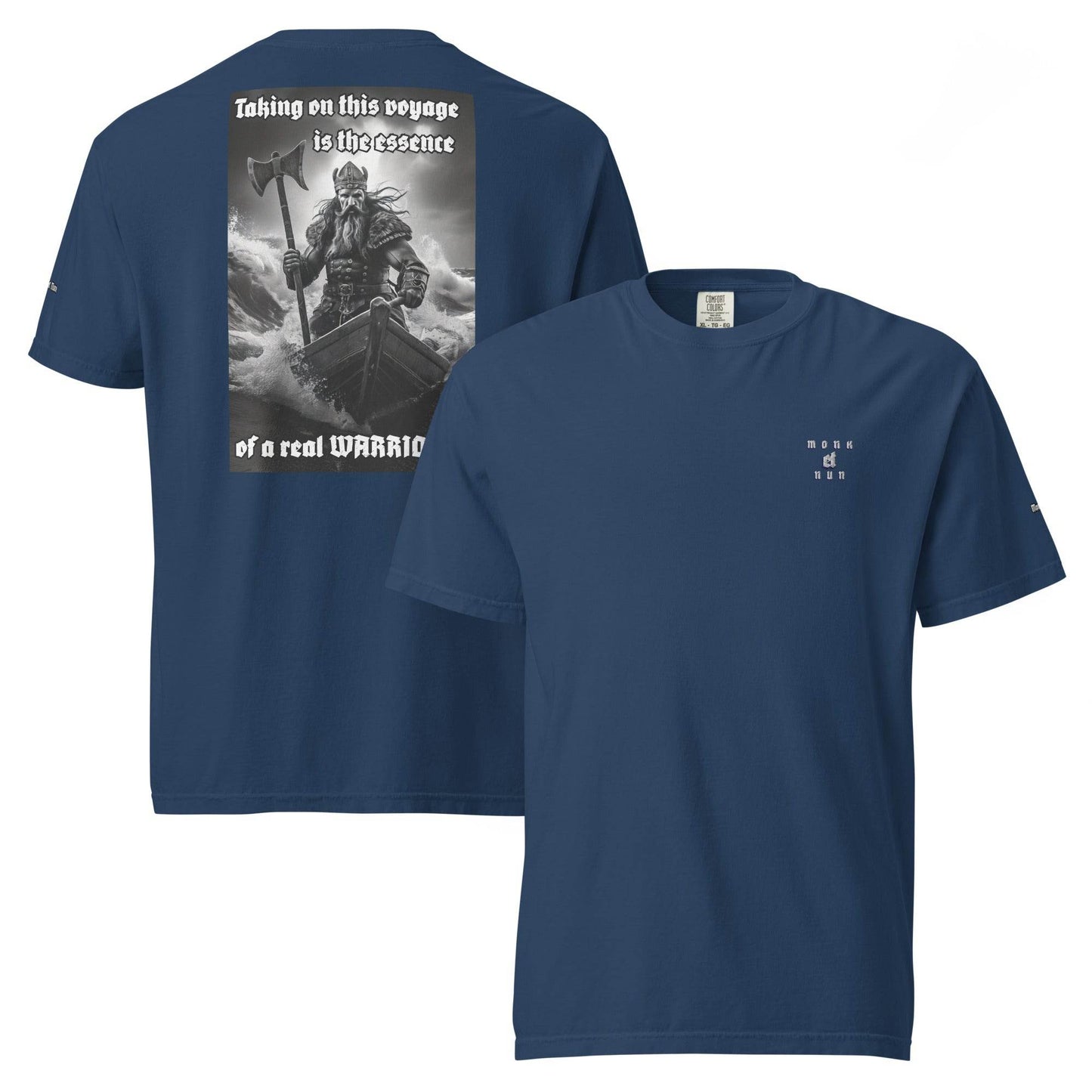 Unisex garment-dyed heavyweight 100% cotton t-shirt Design #12 - Monk&Nun UnisexClothing