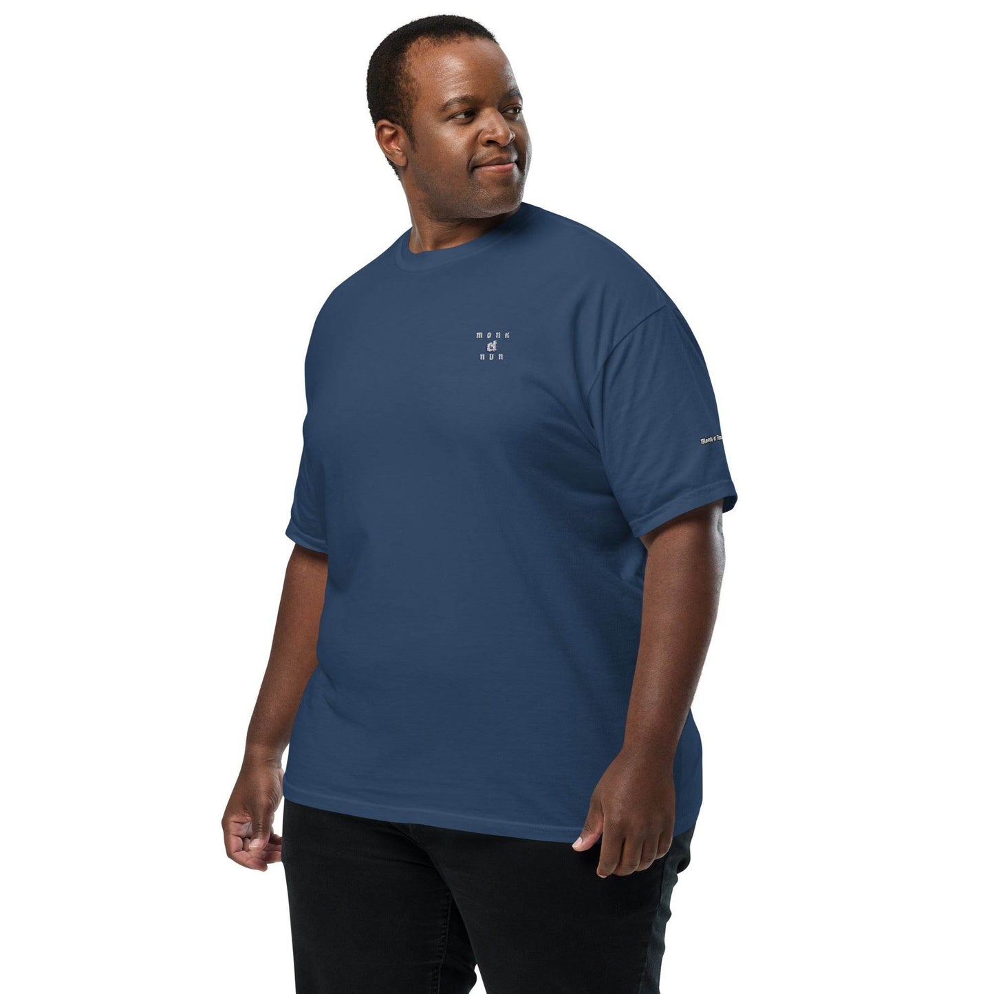 Unisex garment-dyed heavyweight 100% cotton t-shirt Always think positive - Monk&Nun UnisexClothing