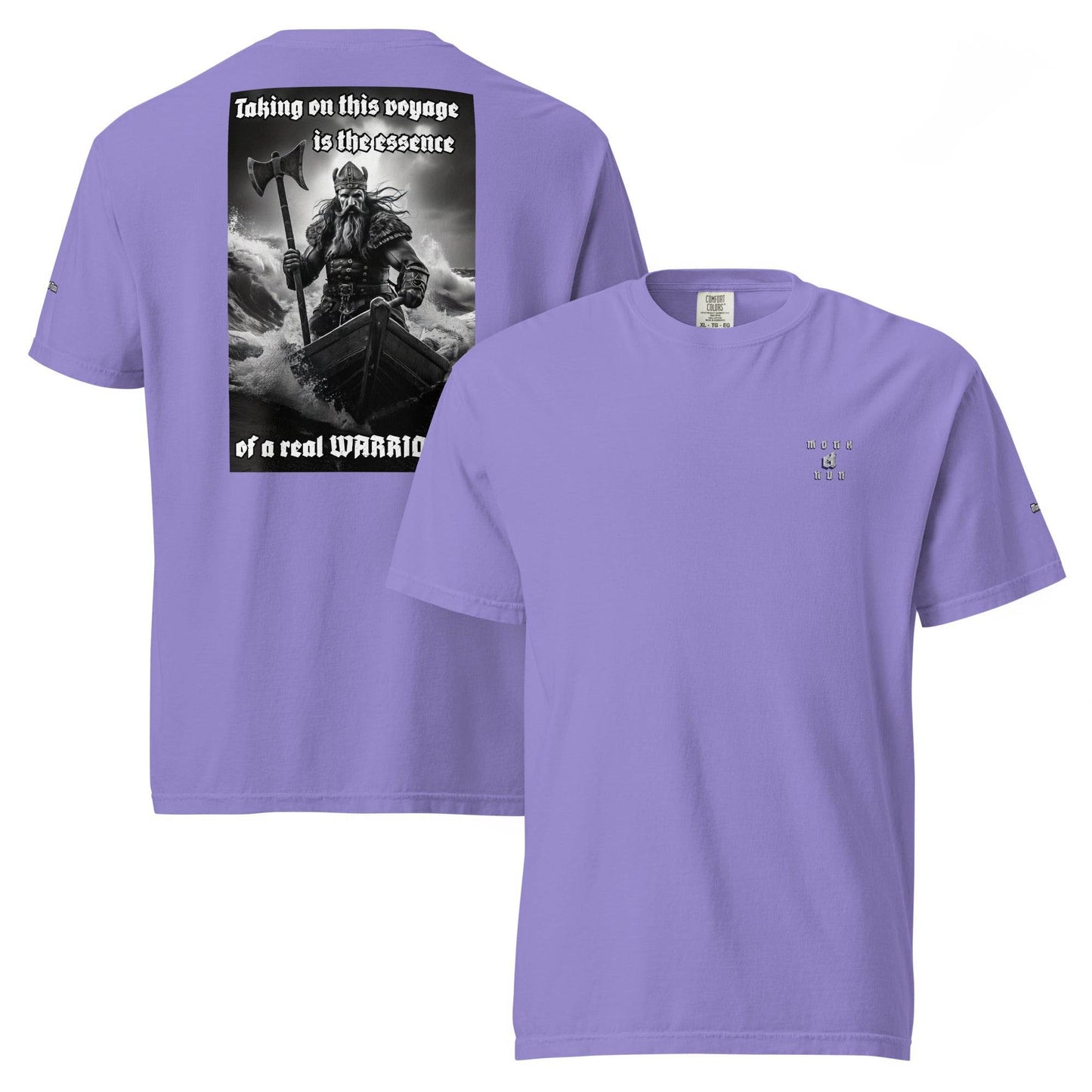 Unisex garment-dyed heavyweight 100% cotton t-shirt Design #12 - Monk&Nun UnisexClothing