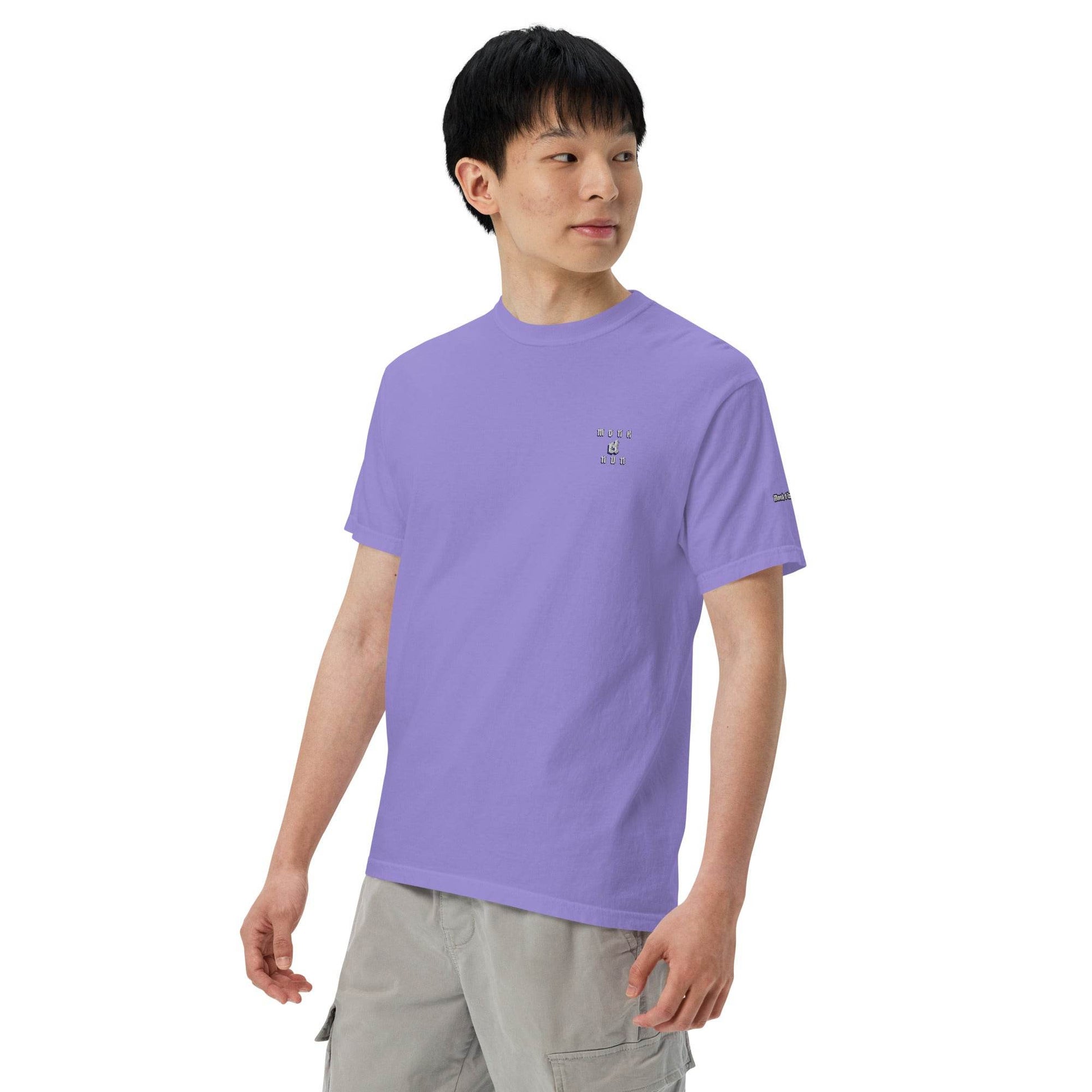 Unisex garment-dyed heavyweight 100% cotton t-shirt Design #14 - Monk&Nun UnisexClothing