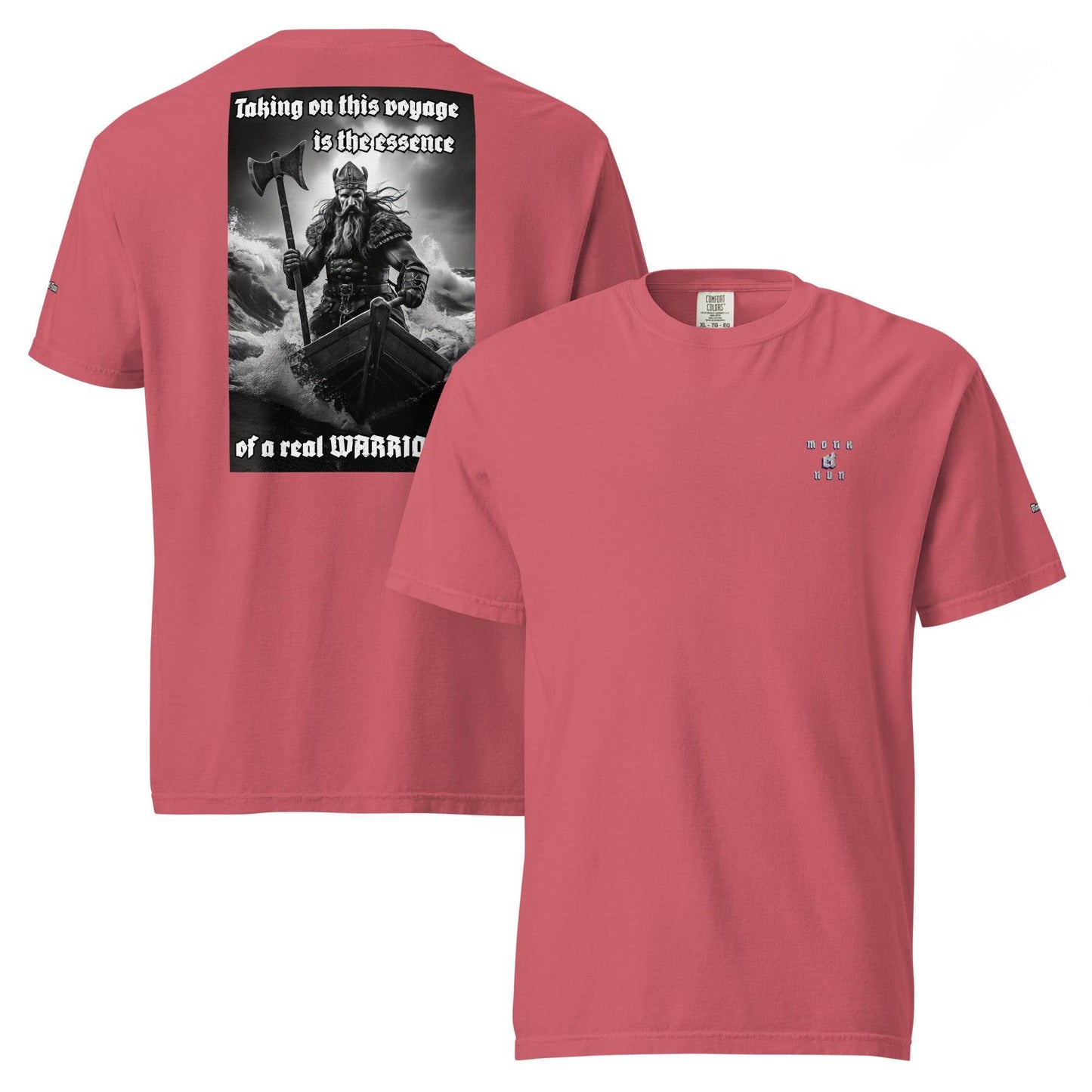 Unisex garment-dyed heavyweight 100% cotton t-shirt Design #12 - Monk&Nun UnisexClothing