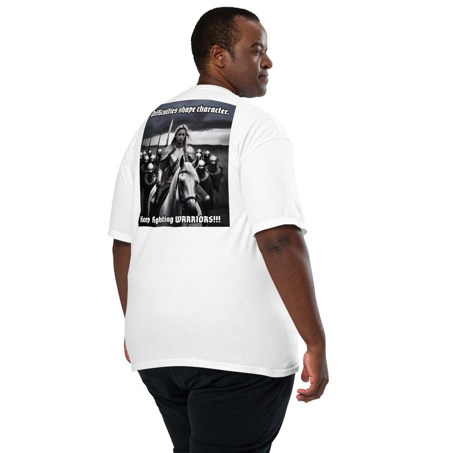 Unisex garment-dyed heavyweight 100% cotton t-shirt Design #14 - Monk&Nun UnisexClothing