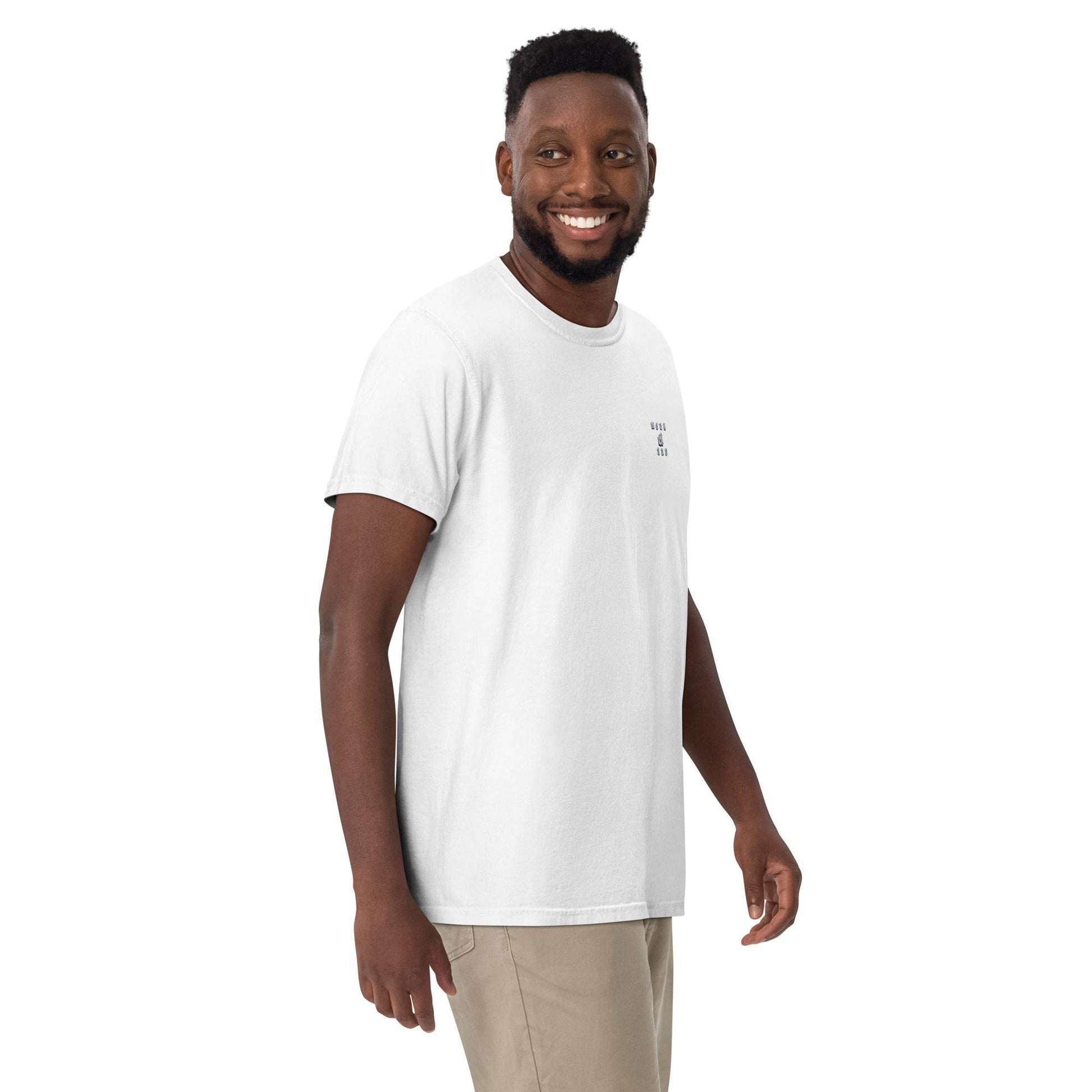 Unisex garment-dyed heavyweight 100% cotton t-shirt Design #12 - Monk&Nun UnisexClothing