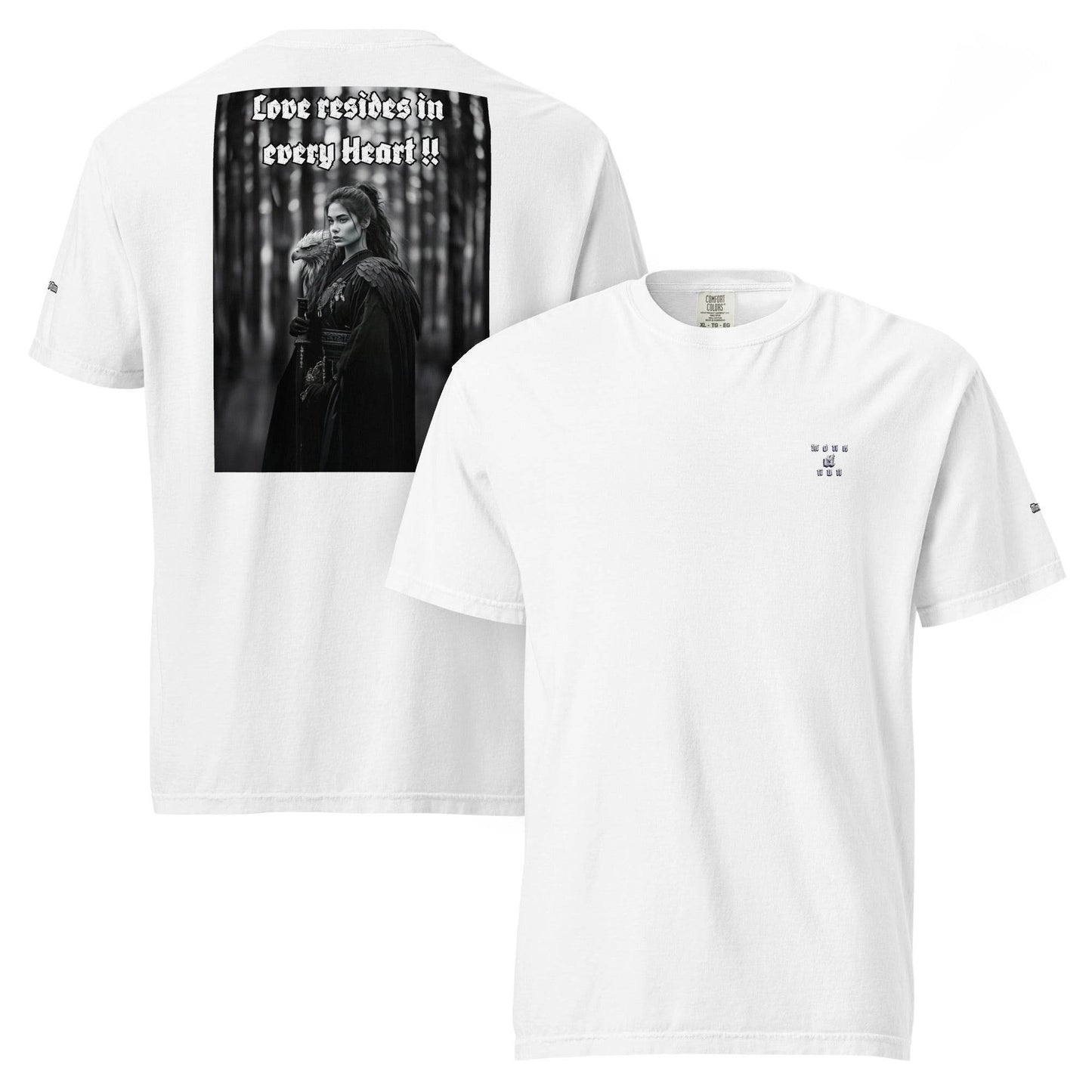 Unisex garment-dyed heavyweight 100% cotton t-shirt Design #1 - Monk&Nun UnisexClothing