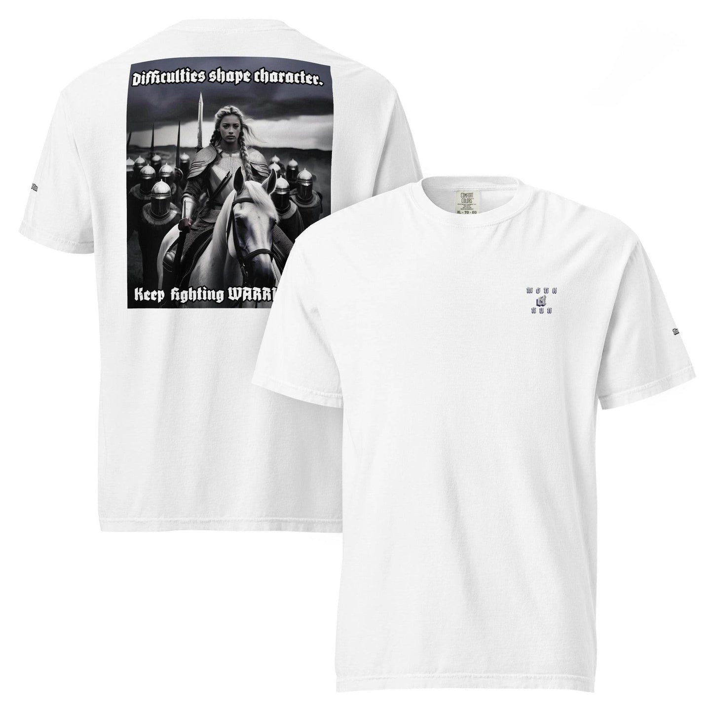 Unisex garment-dyed heavyweight 100% cotton t-shirt Design #14 - Monk&Nun UnisexClothing
