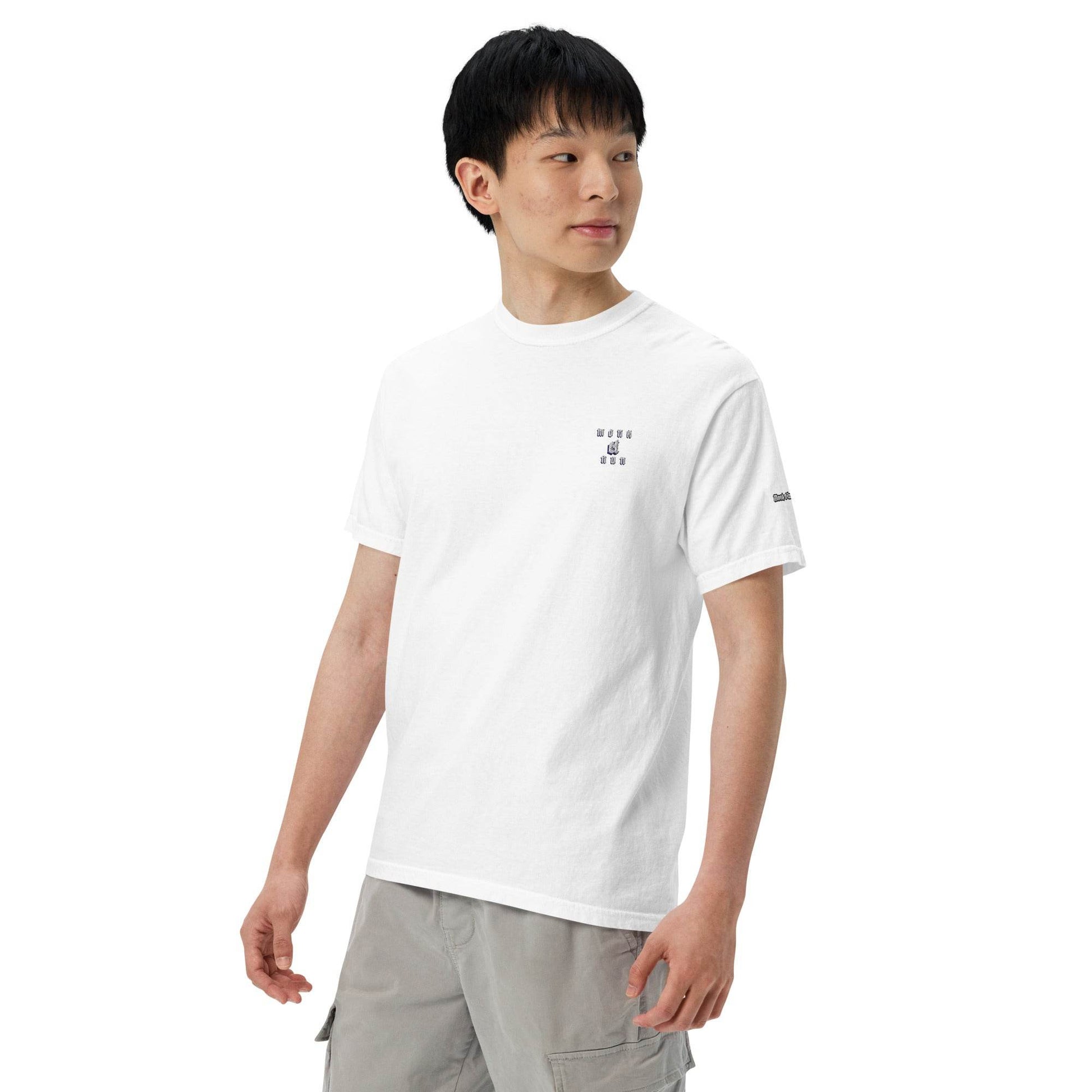 Unisex garment-dyed heavyweight 100% cotton t-shirt Design #14 - Monk&Nun UnisexClothing