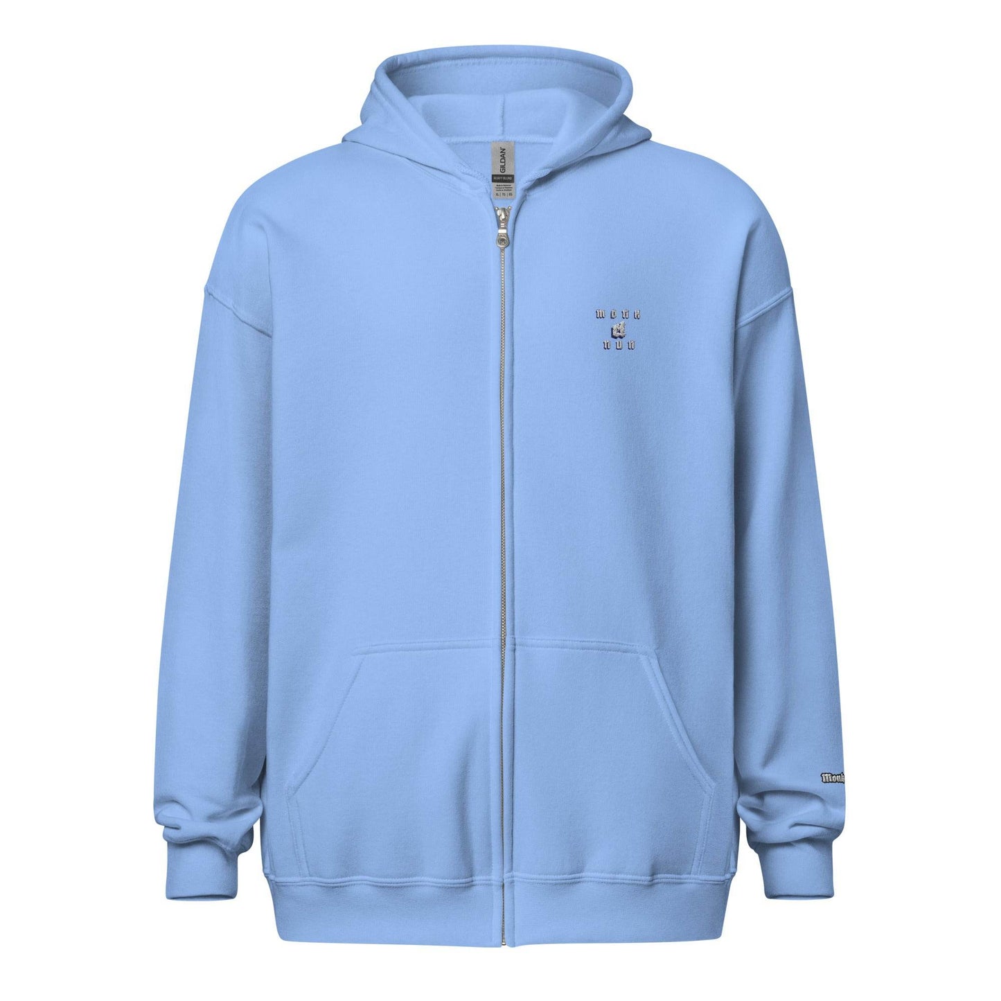 Unisex heavy 50% cotton blend zip Hoodie Design #3 - Monk&Nun UnisexClothing