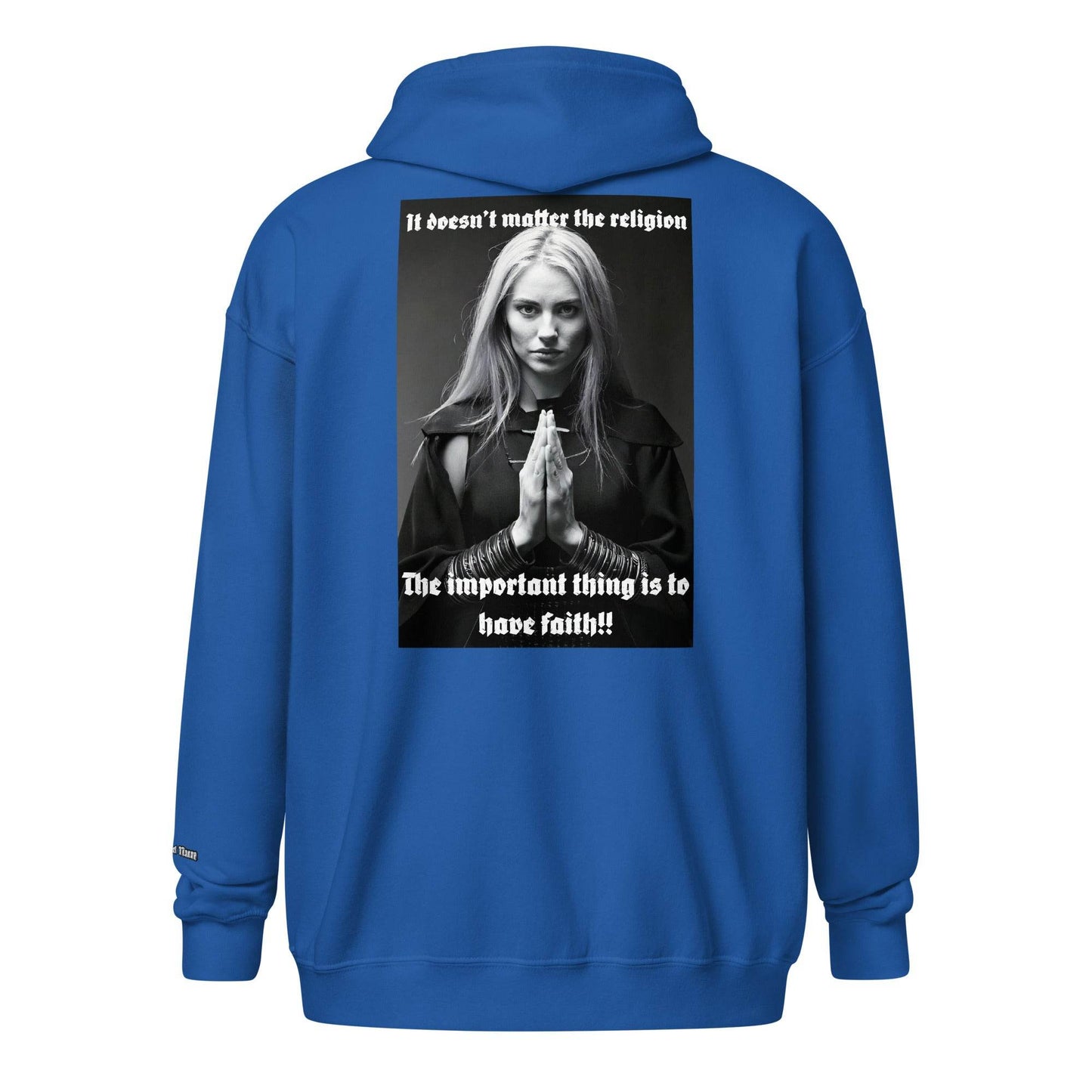Unisex heavy 50% cotton blend zip Hoodie Design #3 - Monk&Nun UnisexClothing