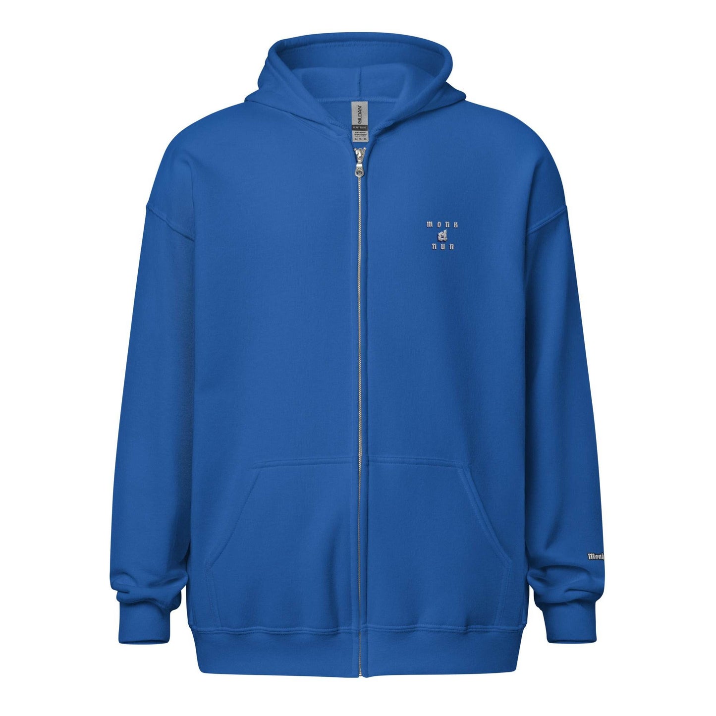 Unisex heavy 50% cotton blend zip Hoodie Design #3 - Monk&Nun UnisexClothing