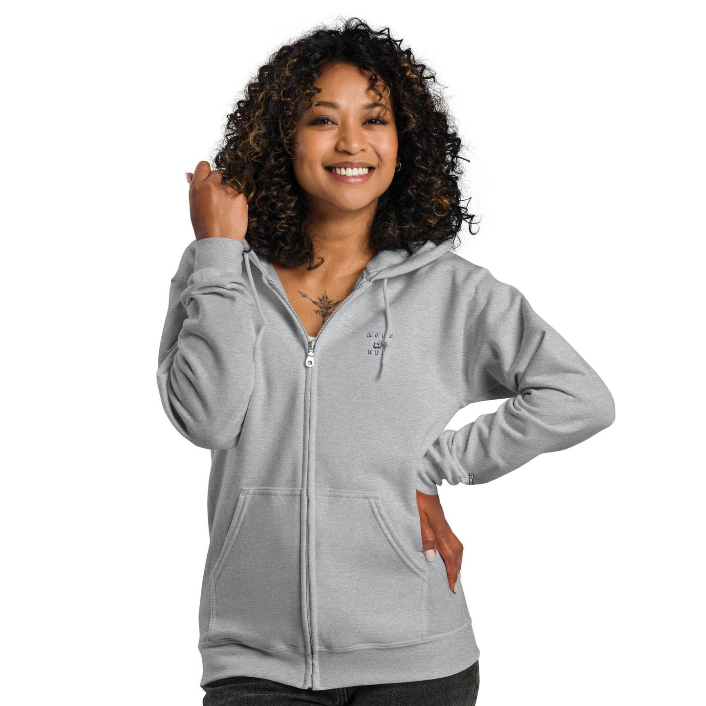 Unisex heavy 50% cotton blend zip Hoodie Design #3 - Monk&Nun UnisexClothing