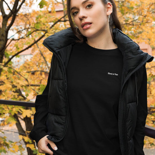 Unisex Long Sleeve 100% cotton Sweatshirt Always think positive - Monk&Nun UnisexClothing