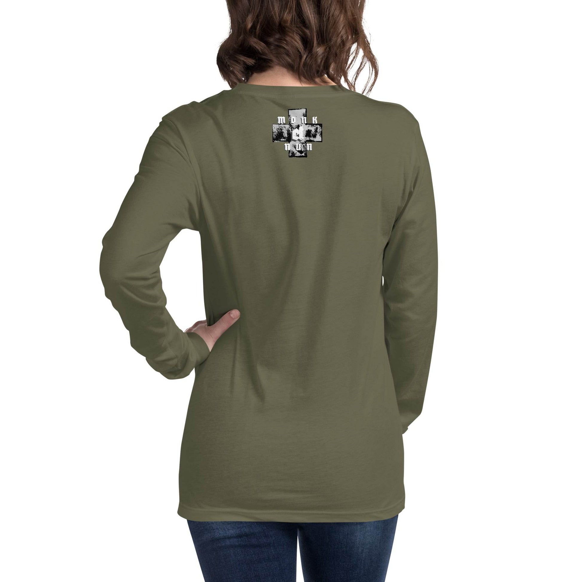 Unisex Long Sleeve 100% cotton Sweatshirt Always think positive - Monk&Nun UnisexClothing