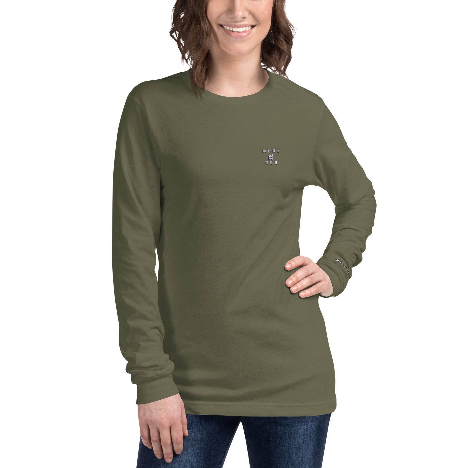 Unisex Long Sleeve 100% cotton Sweatshirt Design #12 - Monk&Nun UnisexClothing