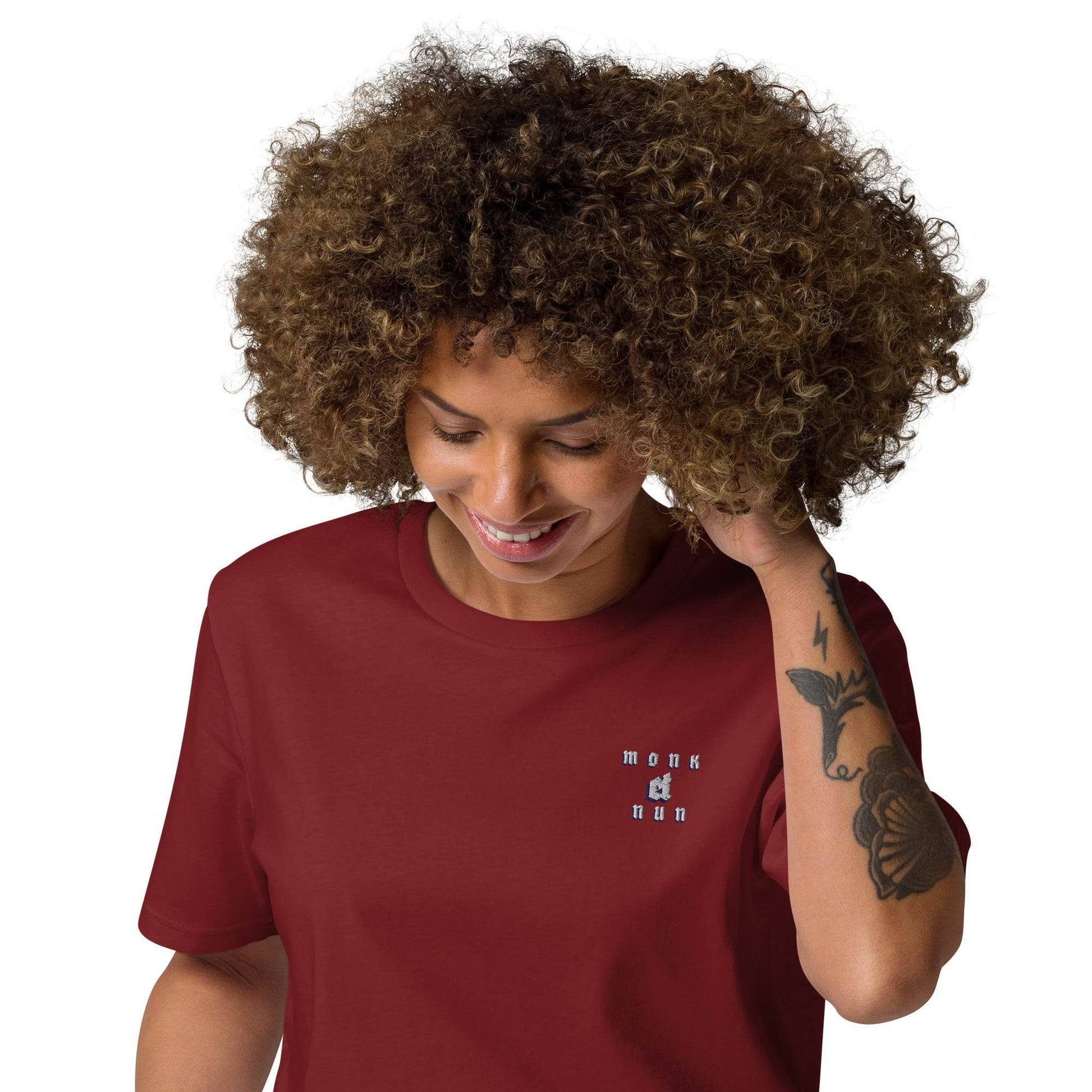 Unisex organic 100%cotton t-shirt Always think positive - Monk&Nun UnisexClothing