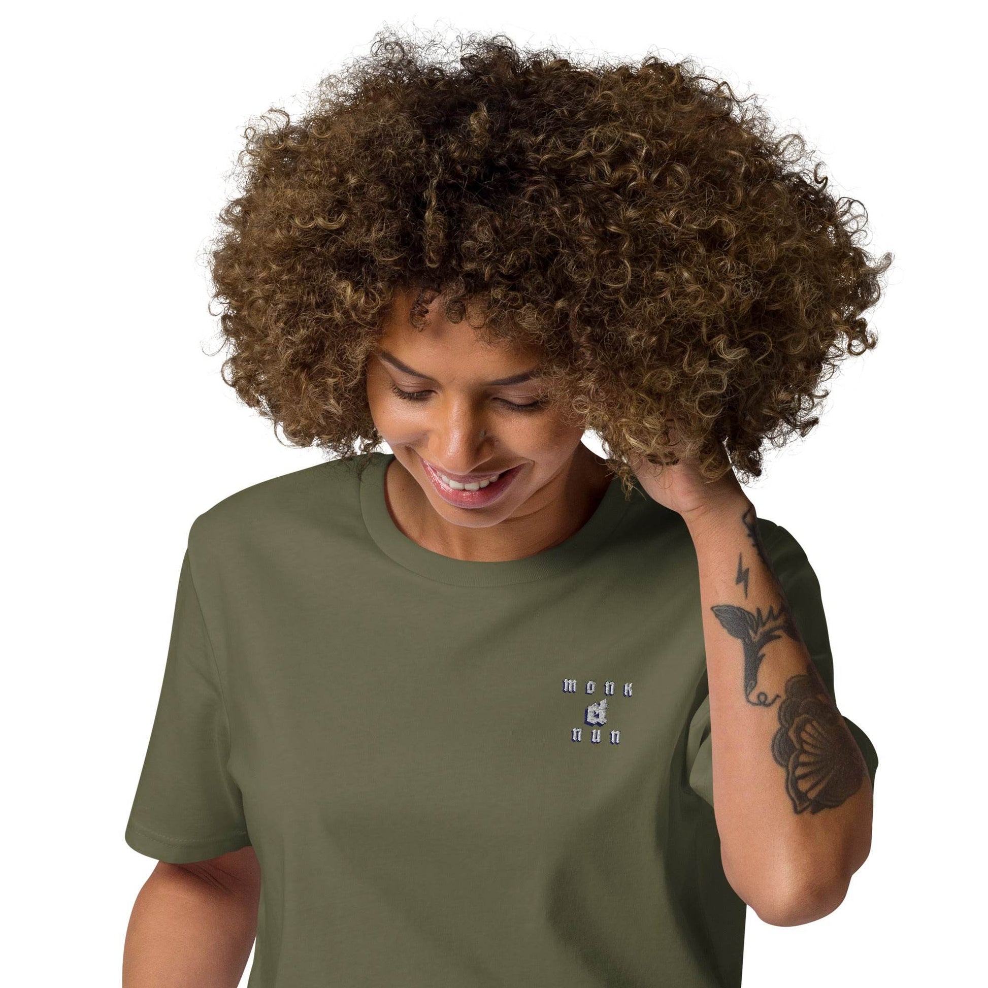 Unisex organic 100%cotton t-shirt Always think positive - Monk&Nun UnisexClothing