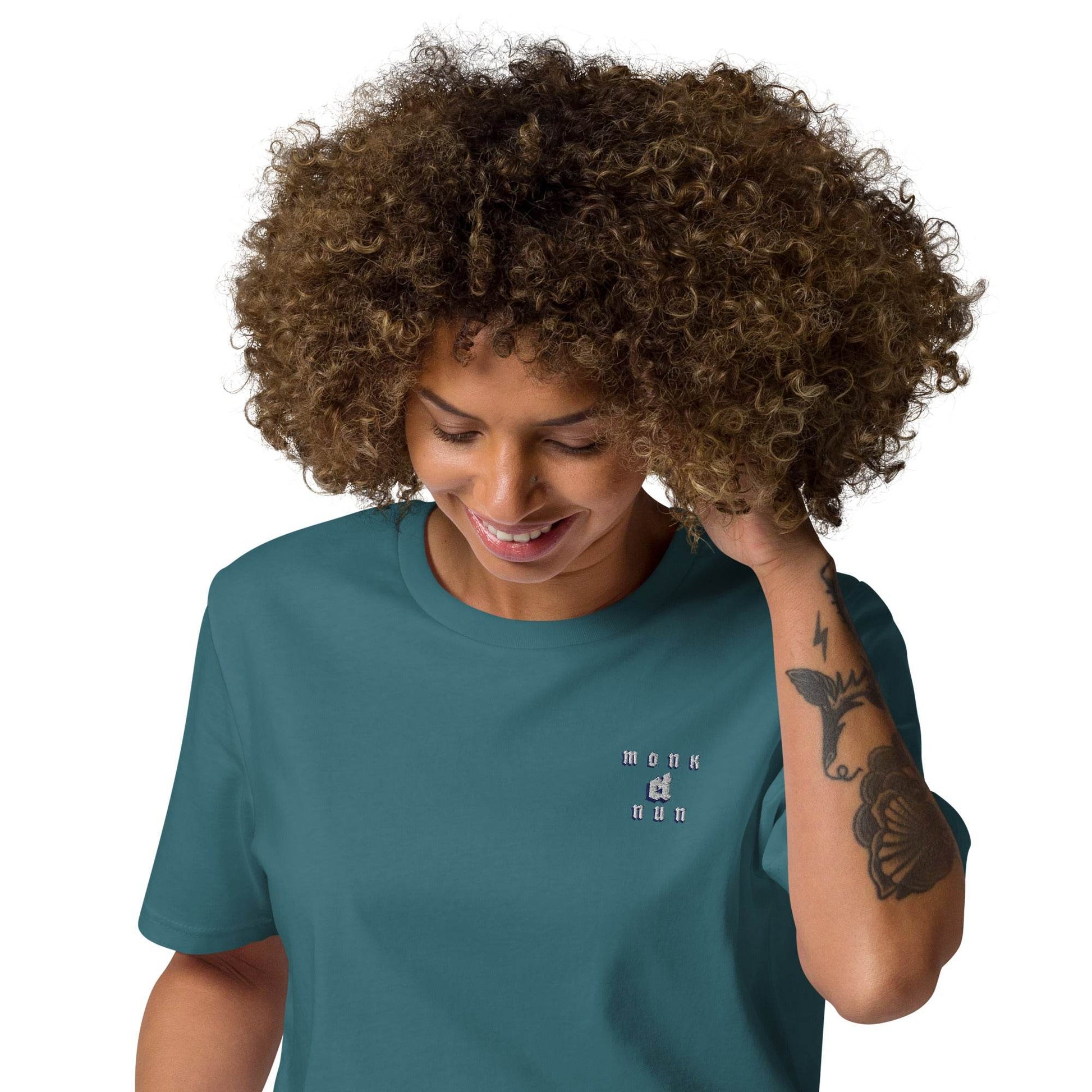 Unisex organic 100%cotton t-shirt Always think positive - Monk&Nun UnisexClothing