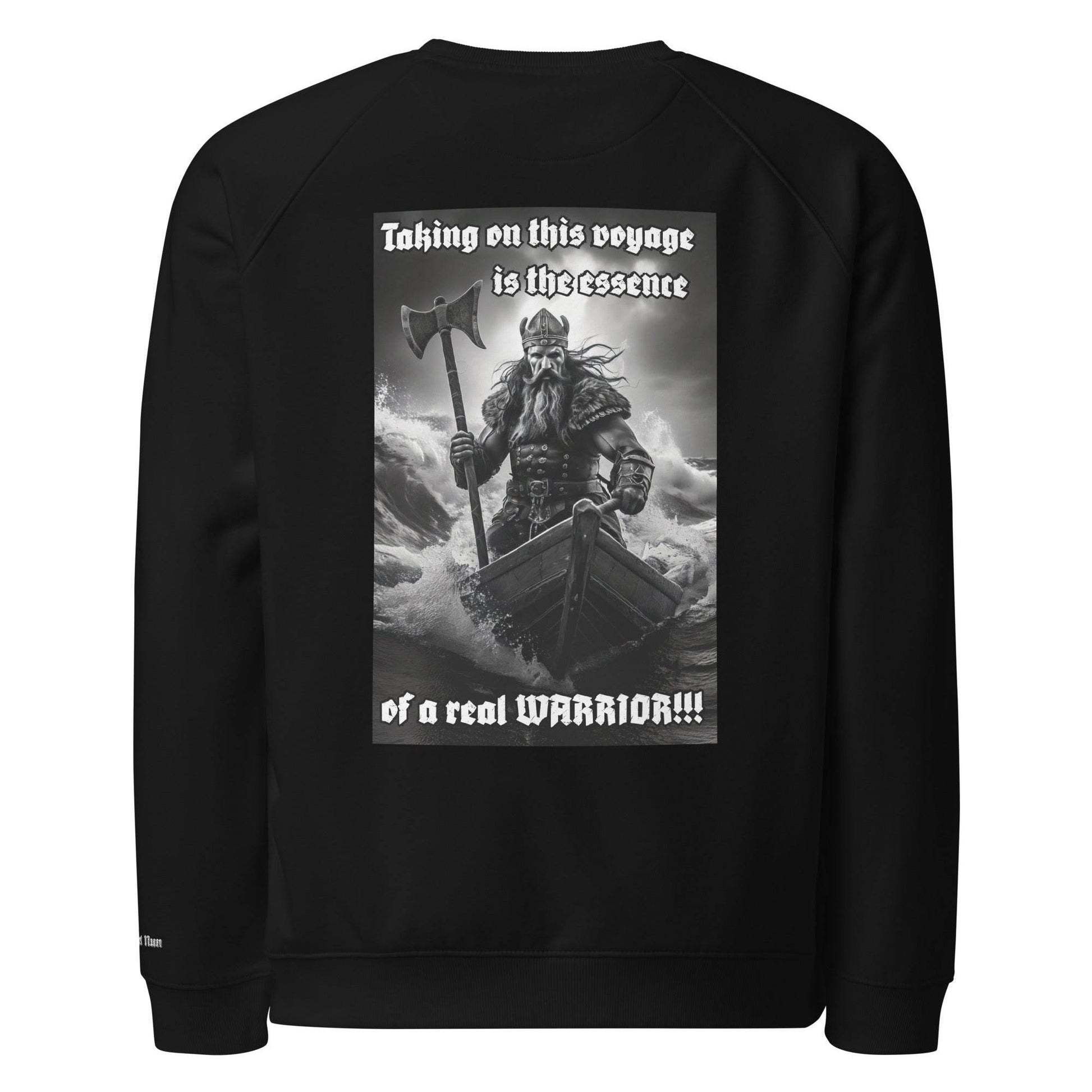 Unisex organic 100% cotton raglan sweatshirt Design #12 - Monk&Nun UnisexClothing