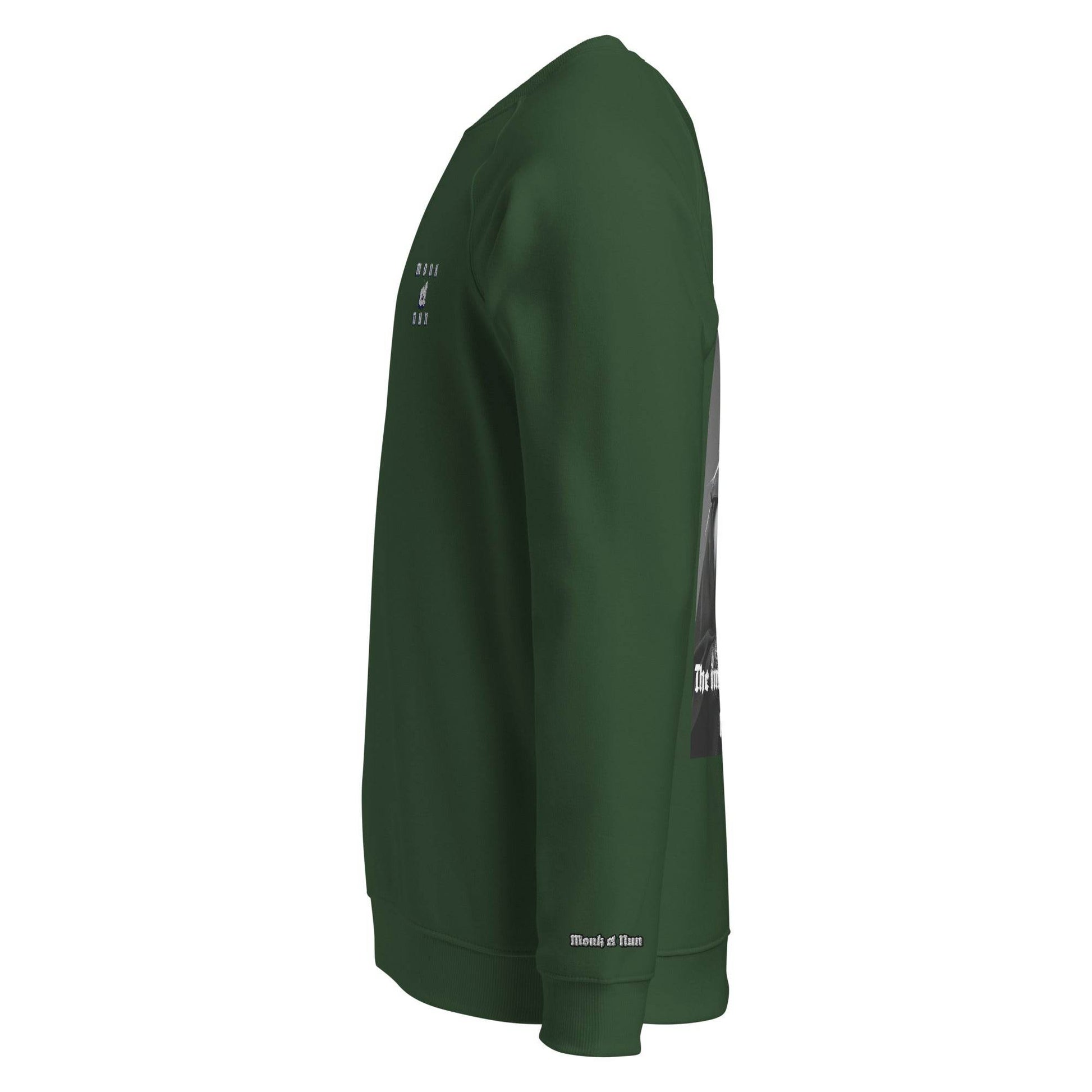 Unisex organic 100% cotton raglan sweatshirt Design #3 - Monk&Nun UnisexClothing