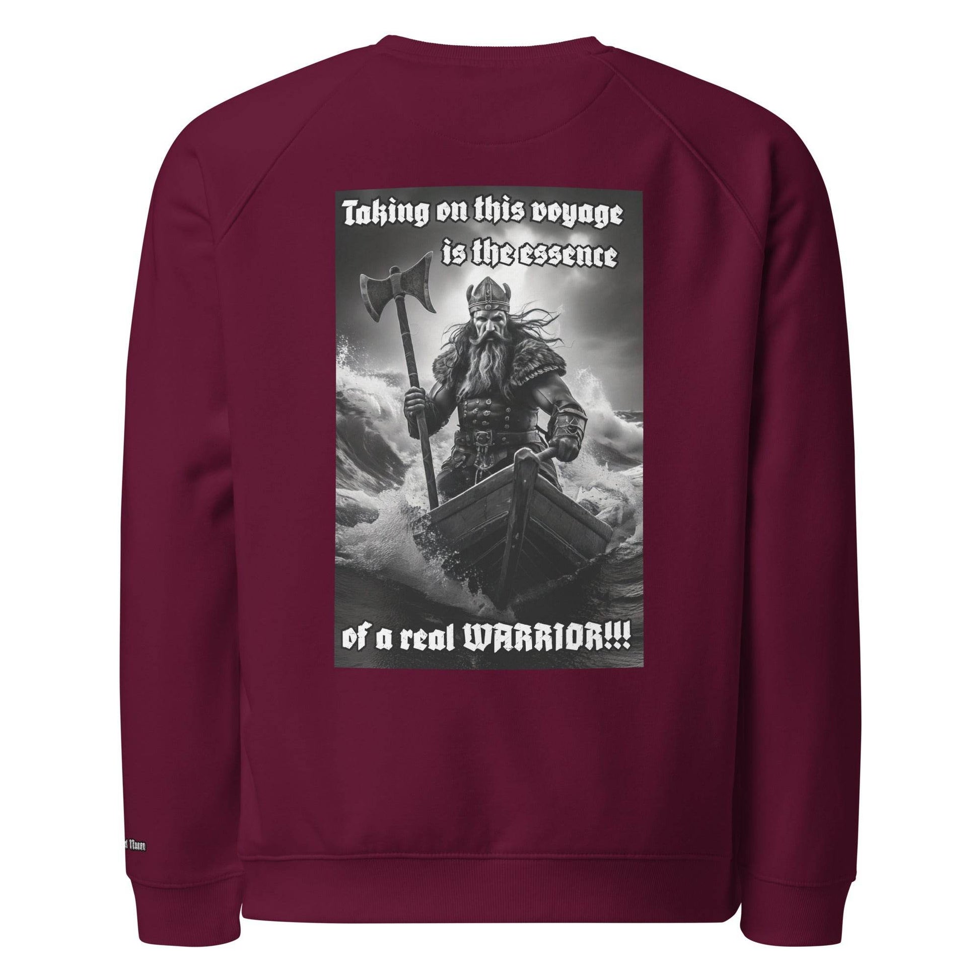Unisex organic 100% cotton raglan sweatshirt Design #12 - Monk&Nun UnisexClothing