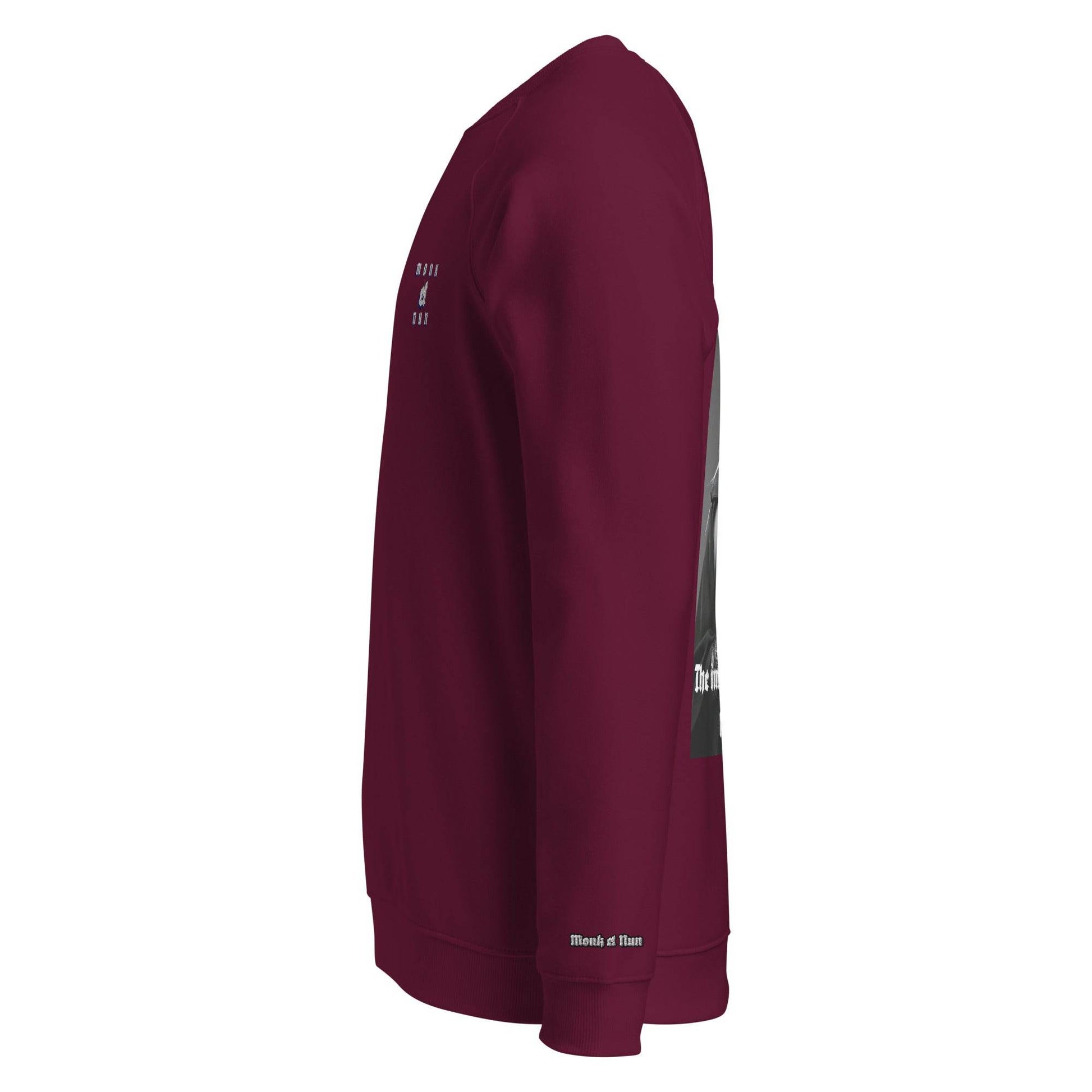 Unisex organic 100% cotton raglan sweatshirt Design #3 - Monk&Nun UnisexClothing