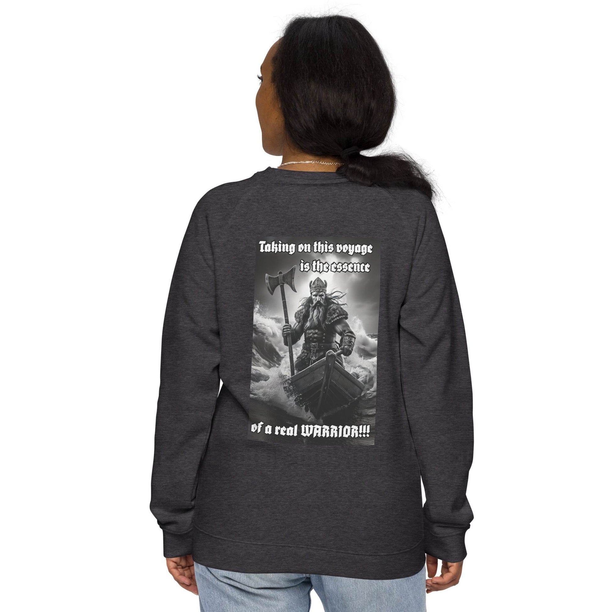 Unisex organic 100% cotton raglan sweatshirt Design #12 - Monk&Nun UnisexClothing