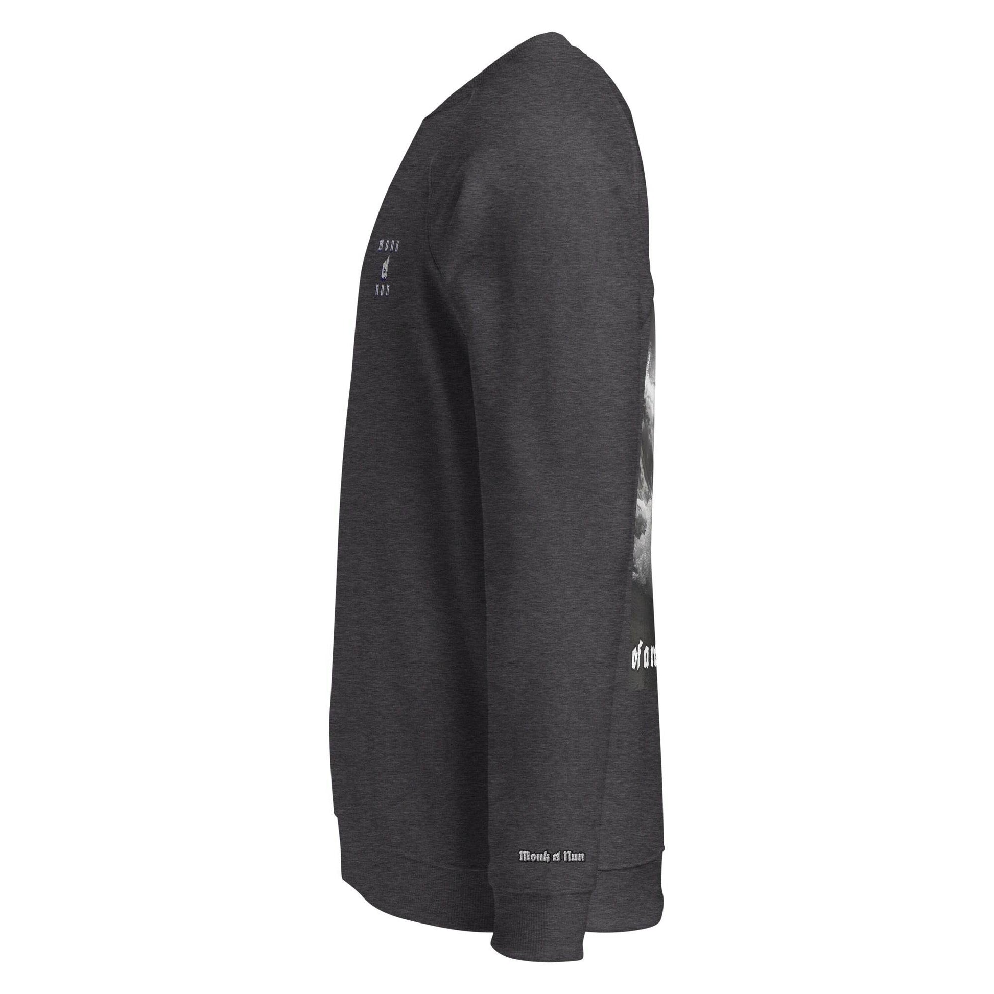 Unisex organic 100% cotton raglan sweatshirt Design #12 - Monk&Nun UnisexClothing
